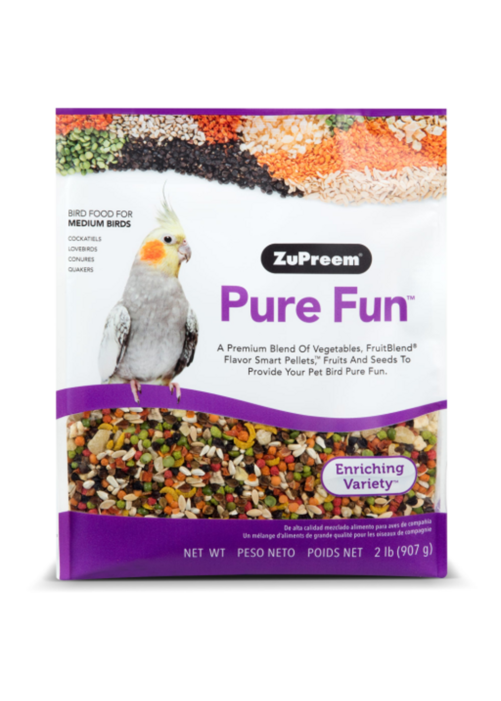 ZuPreem ZUPREEM PURE FUN MEDIUM BIRD 2LBS