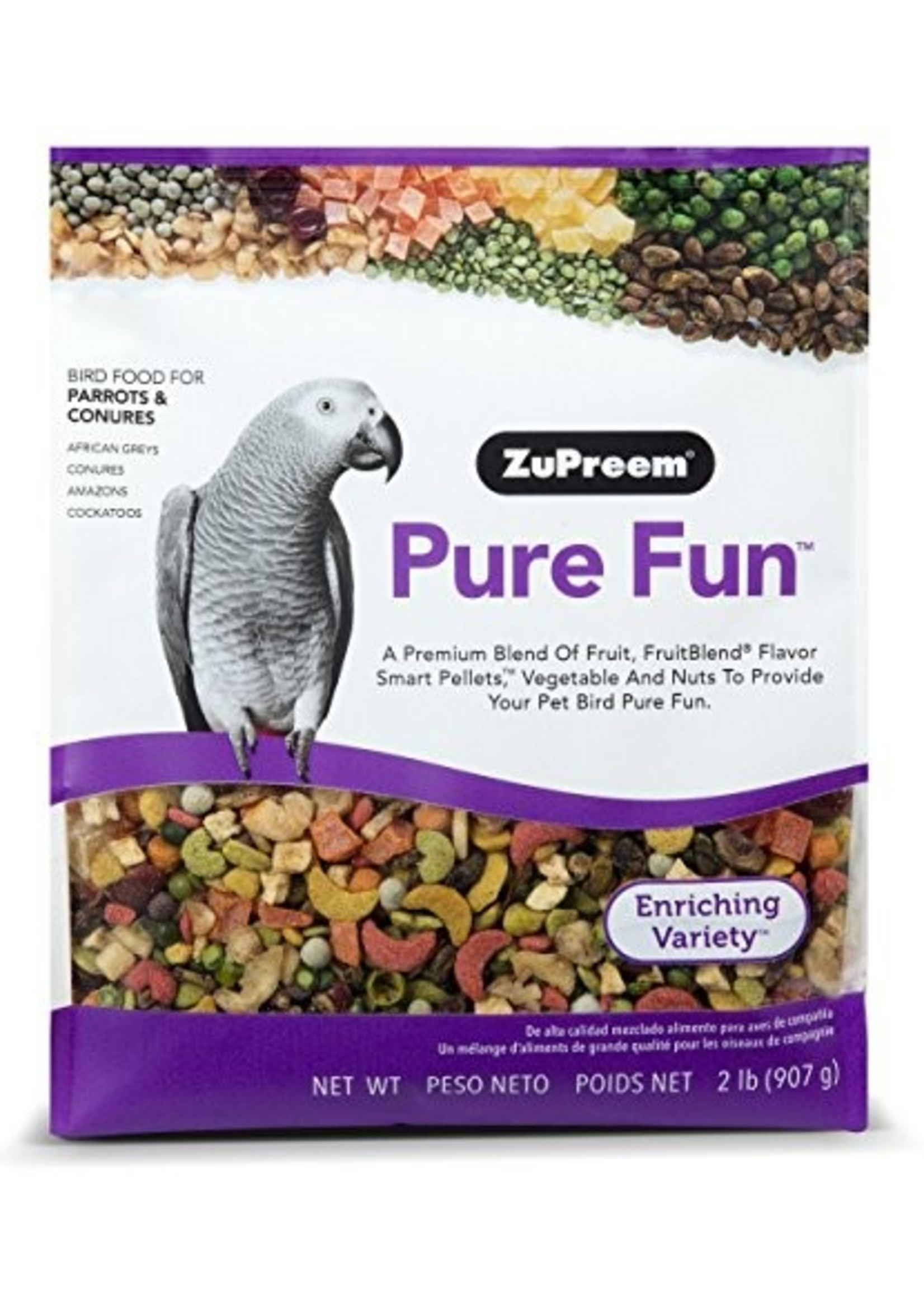 ZuPreem ZUPREEM PURE FUN PARROT & CONURES 2LBS