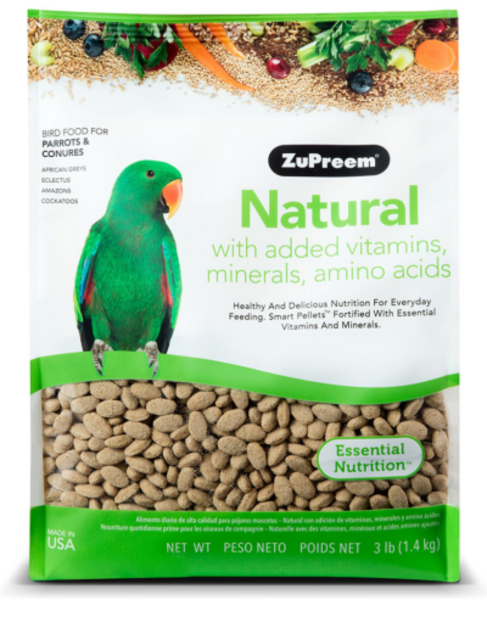 ZuPreem ZUPREEM NATURAL PARROT & CONUTE 2.5LBS
