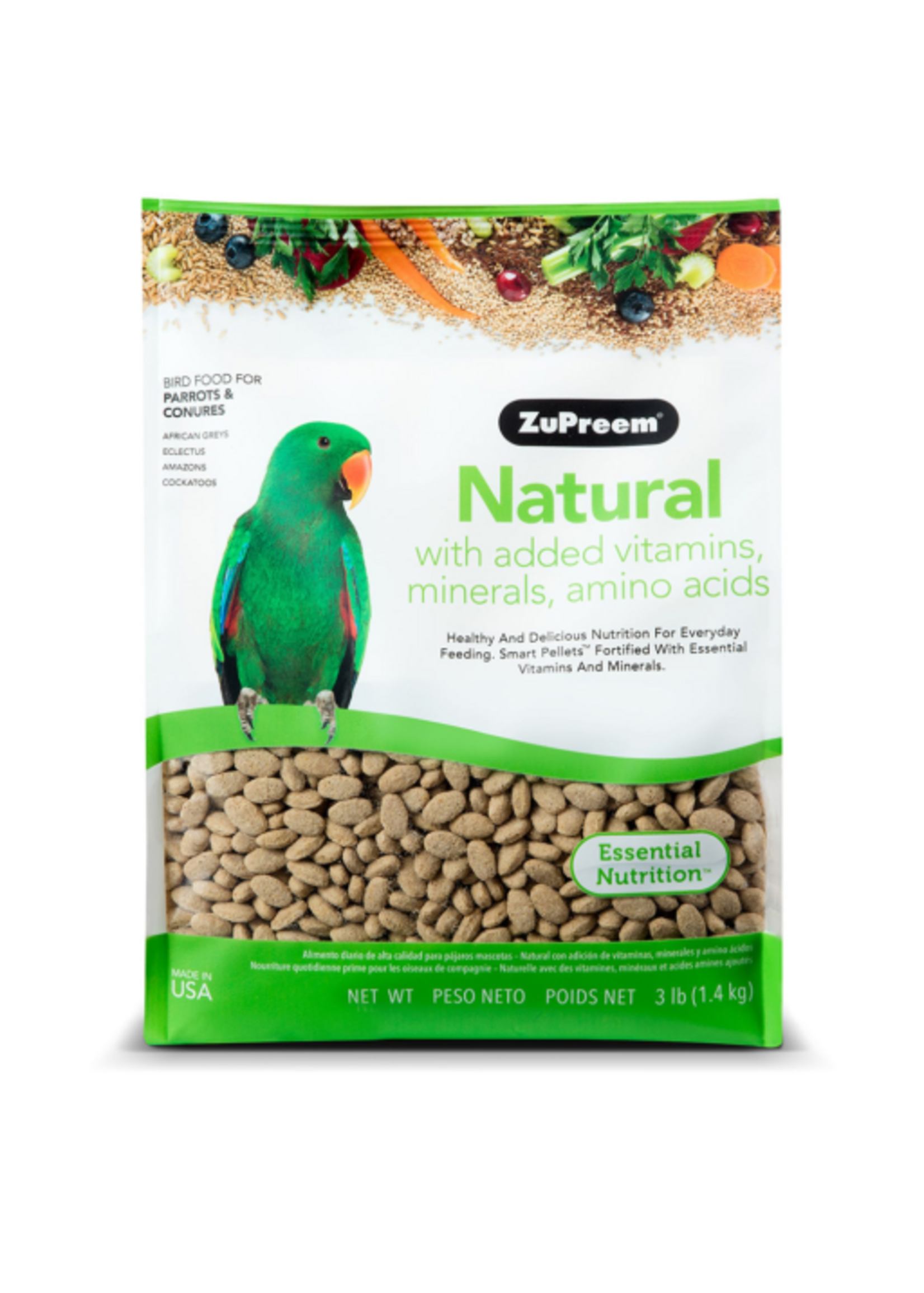 ZuPreem ZUPREEM NATURAL PARROT & CONUTE 2.5LBS