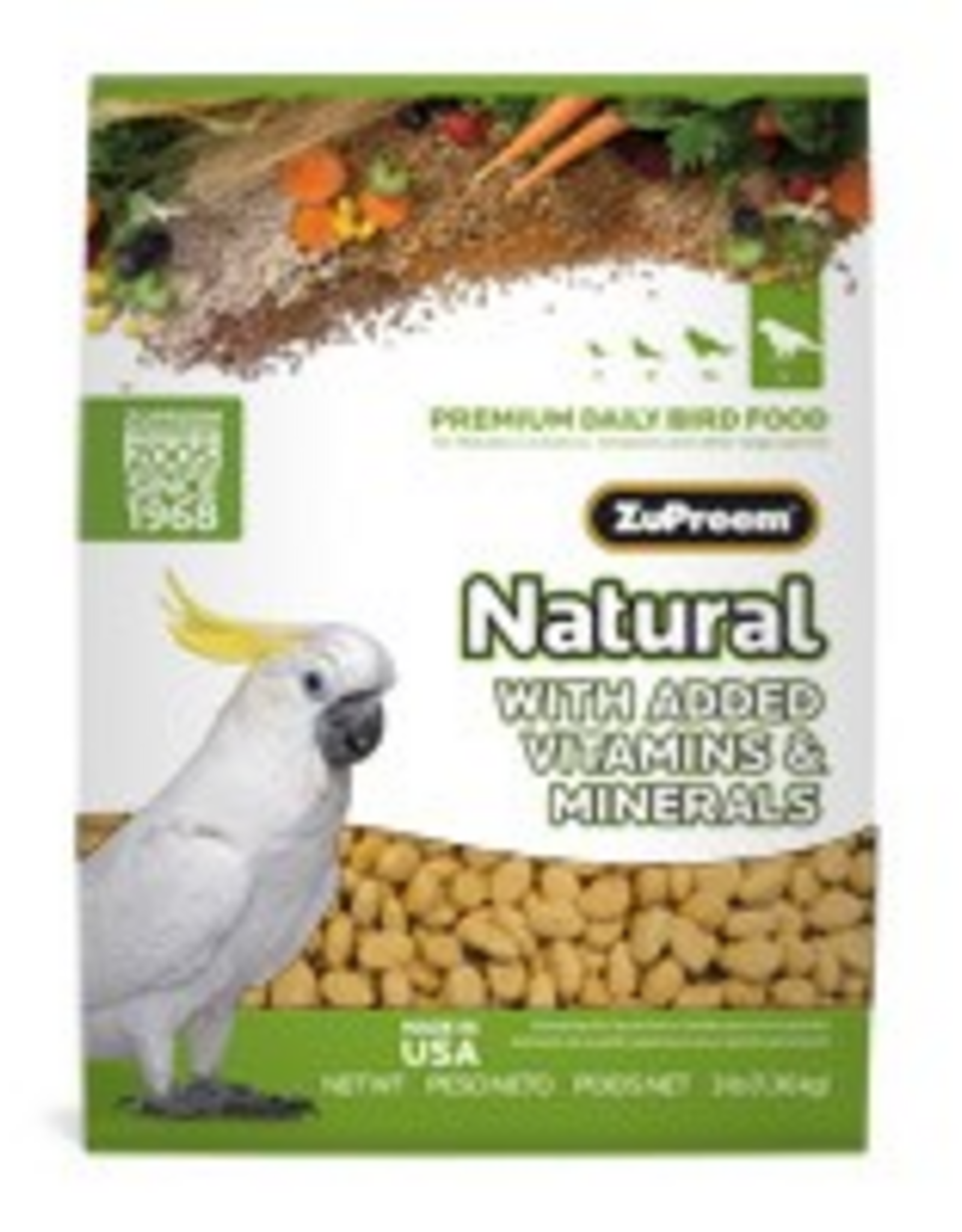 ZuPreem ZUPREEM NATURAL LARGE PARROT 3LBS