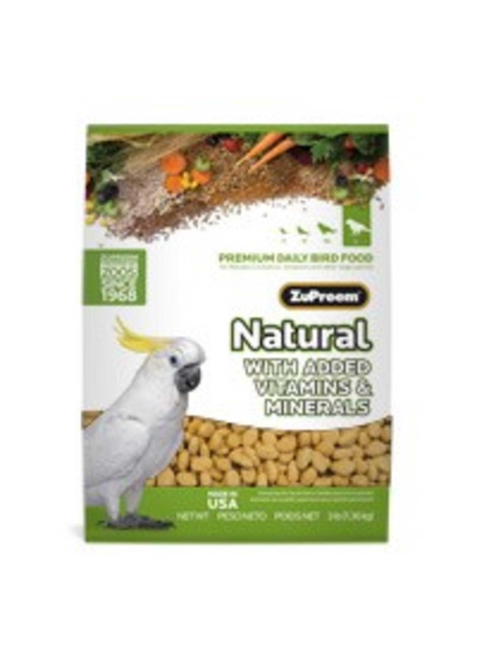 ZuPreem ZUPREEM NATURAL LARGE PARROT 3LBS