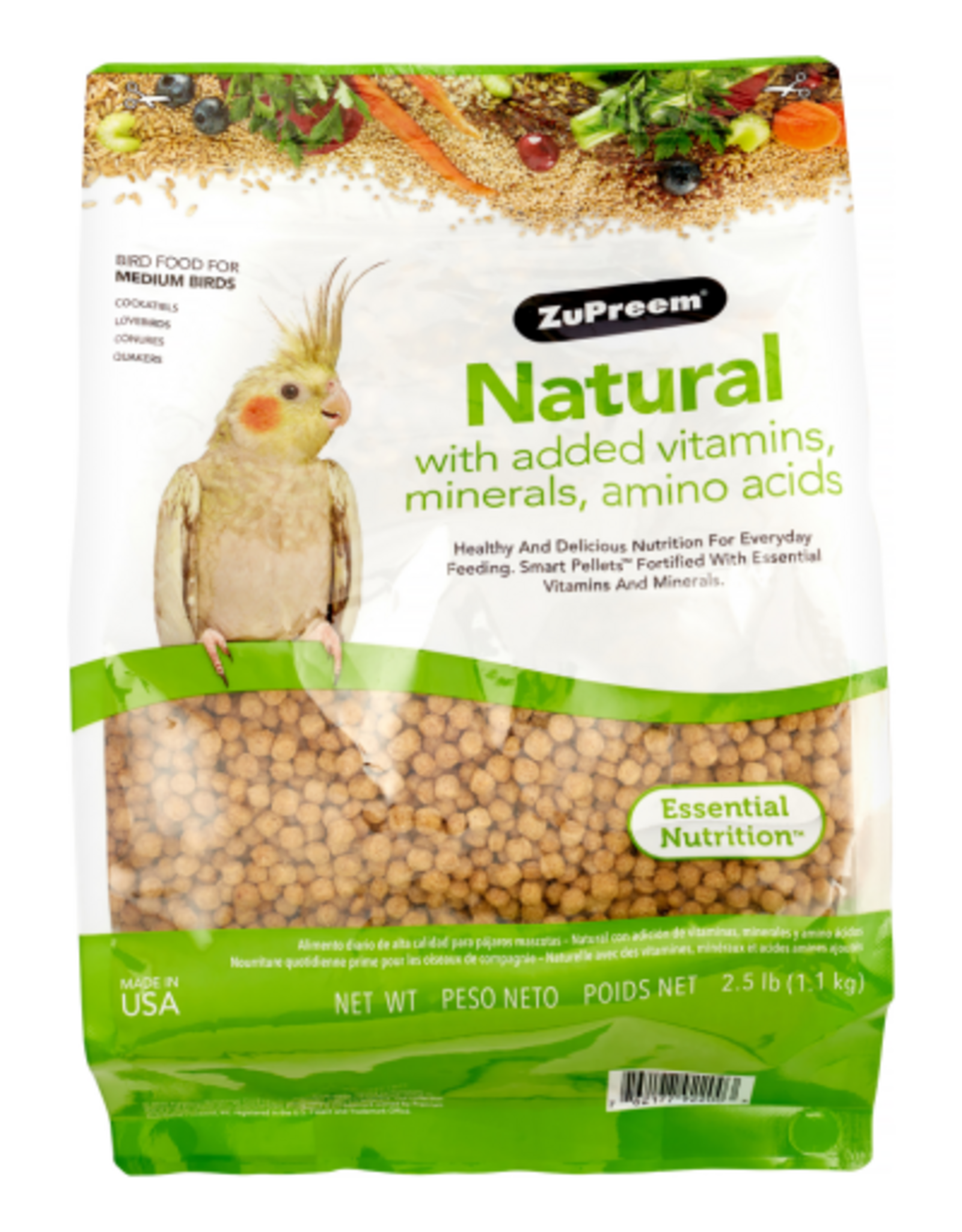ZuPreem ZuPreem Natural Bird Food for Cockatiels - 2.5 lb