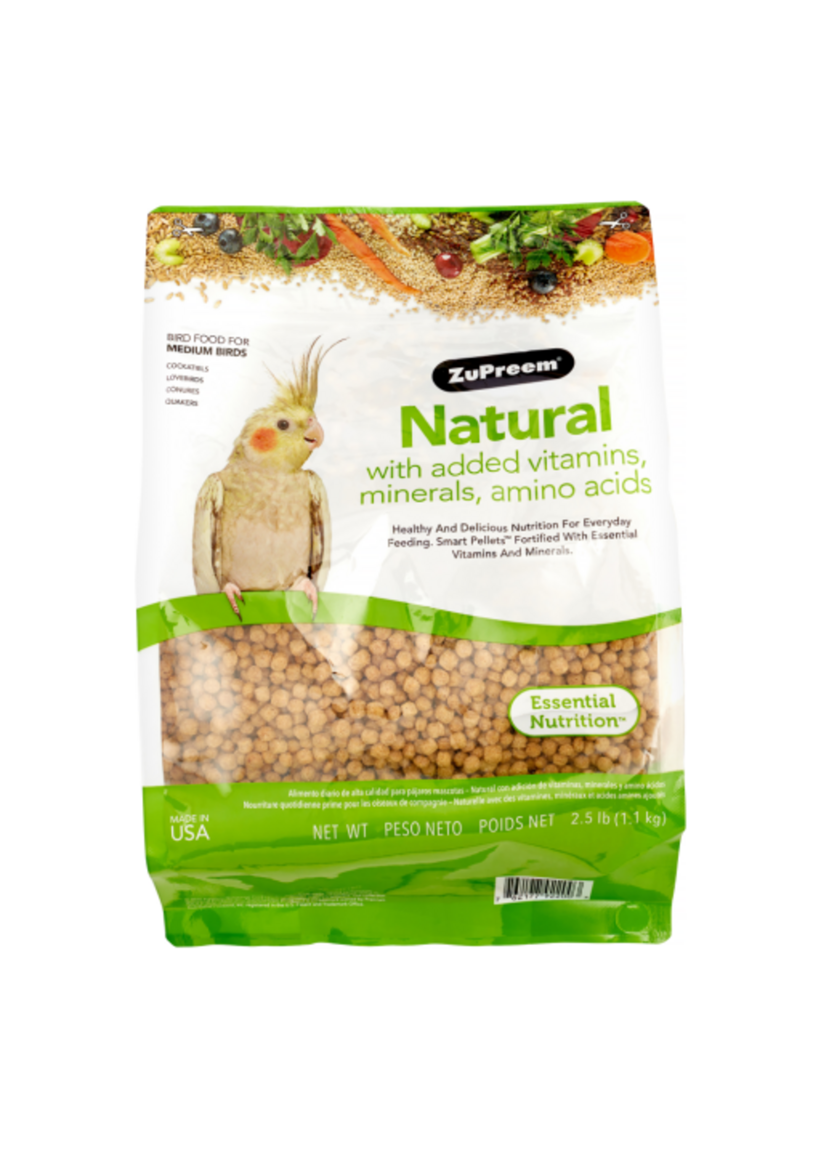 ZuPreem ZuPreem Natural Bird Food for Cockatiels - 2.5 lb
