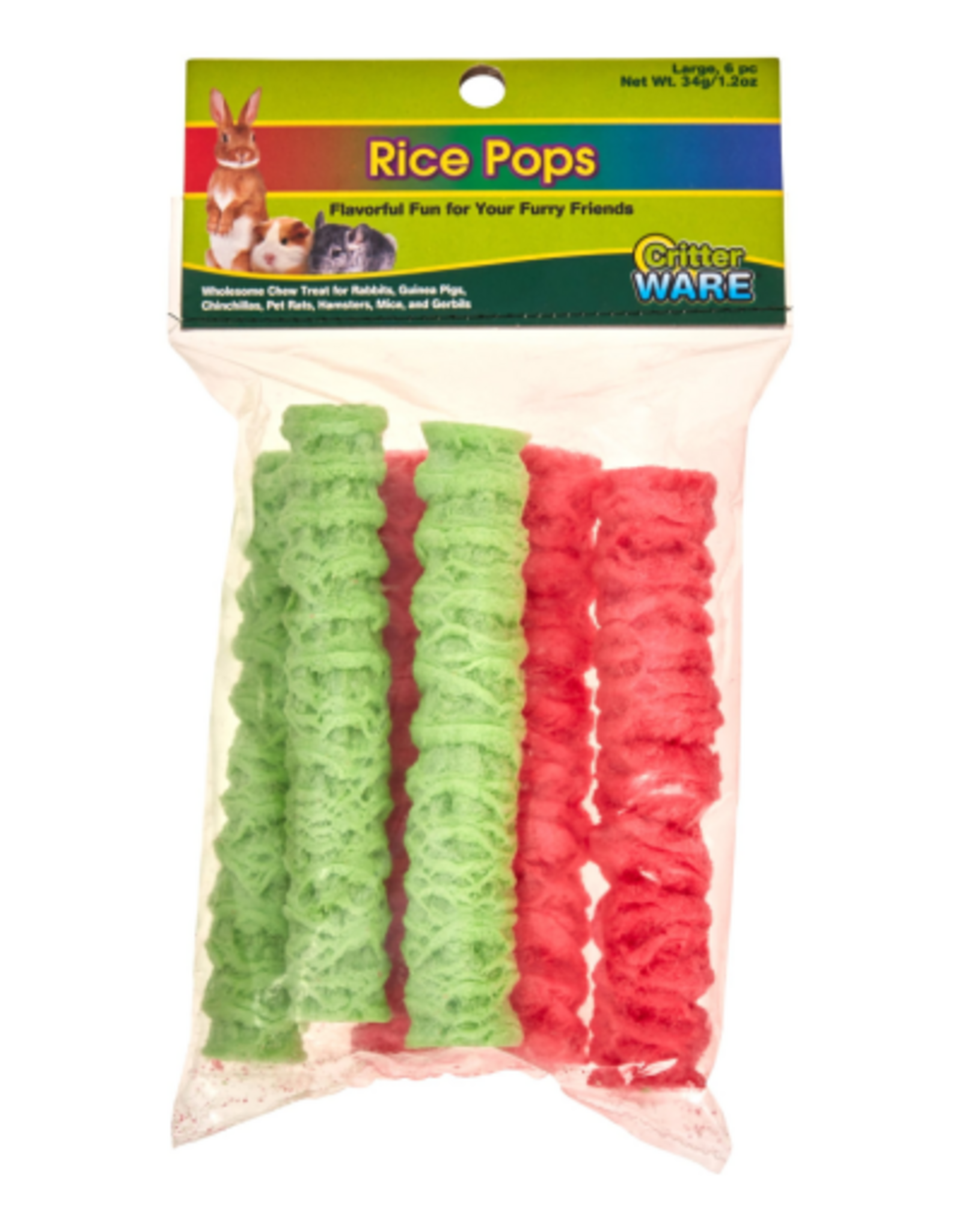Ware WARE Large Rice Pops Small Animal Treats - Pack of 6