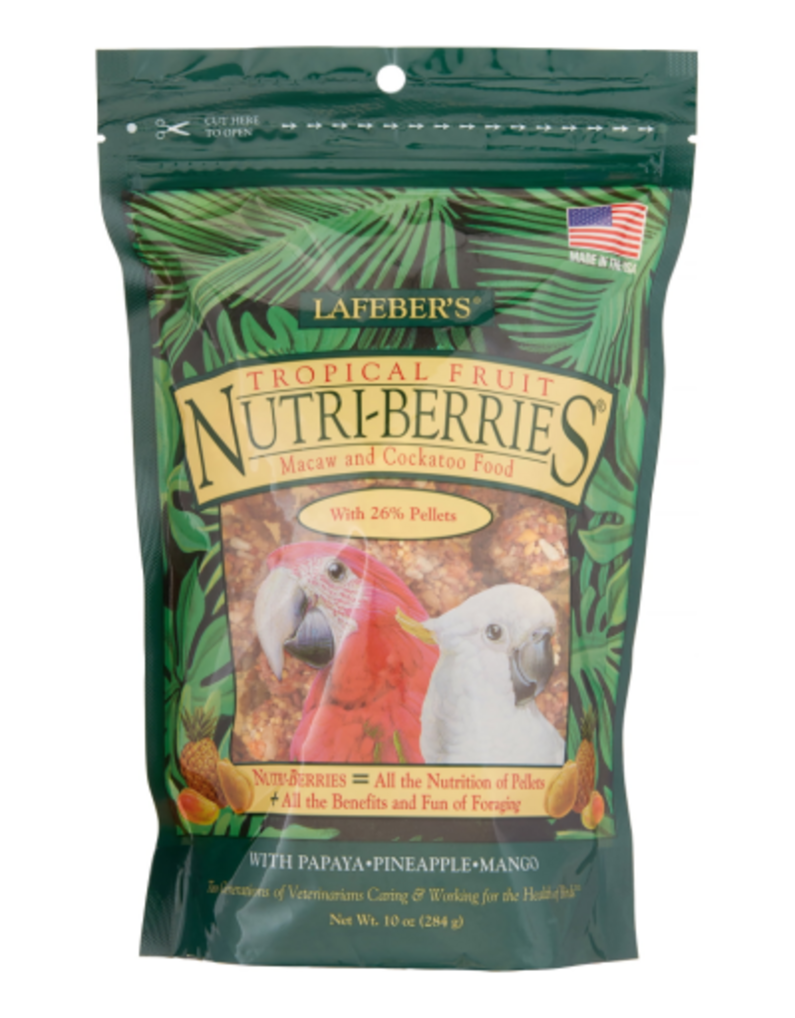 Lafeber Lafeber Nutri-Berries Tropical Fruit Macaw & Cockatoo Bird Food - 10 Oz