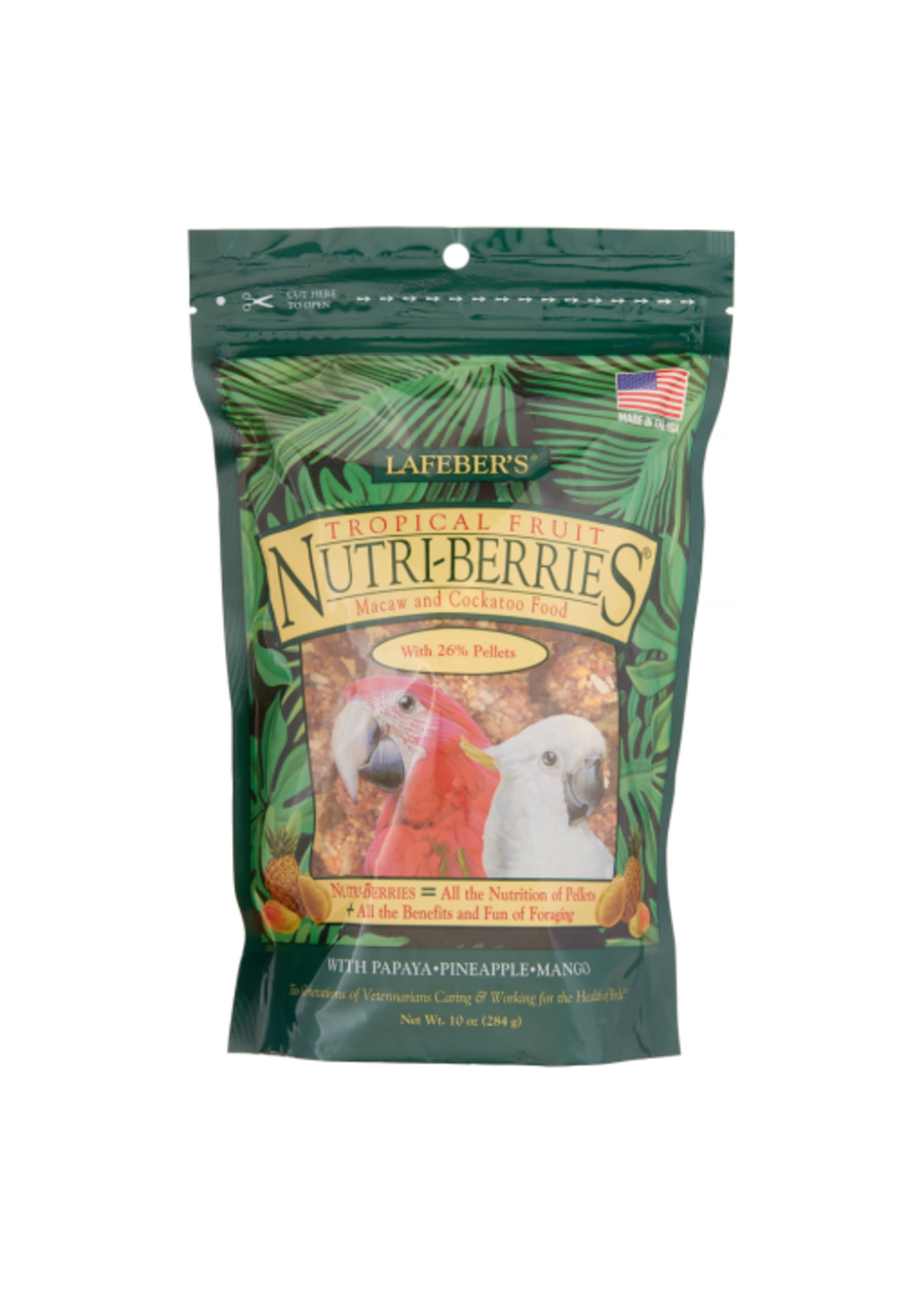 Lafeber Lafeber Nutri-Berries Tropical Fruit Macaw & Cockatoo Bird Food - 10 Oz