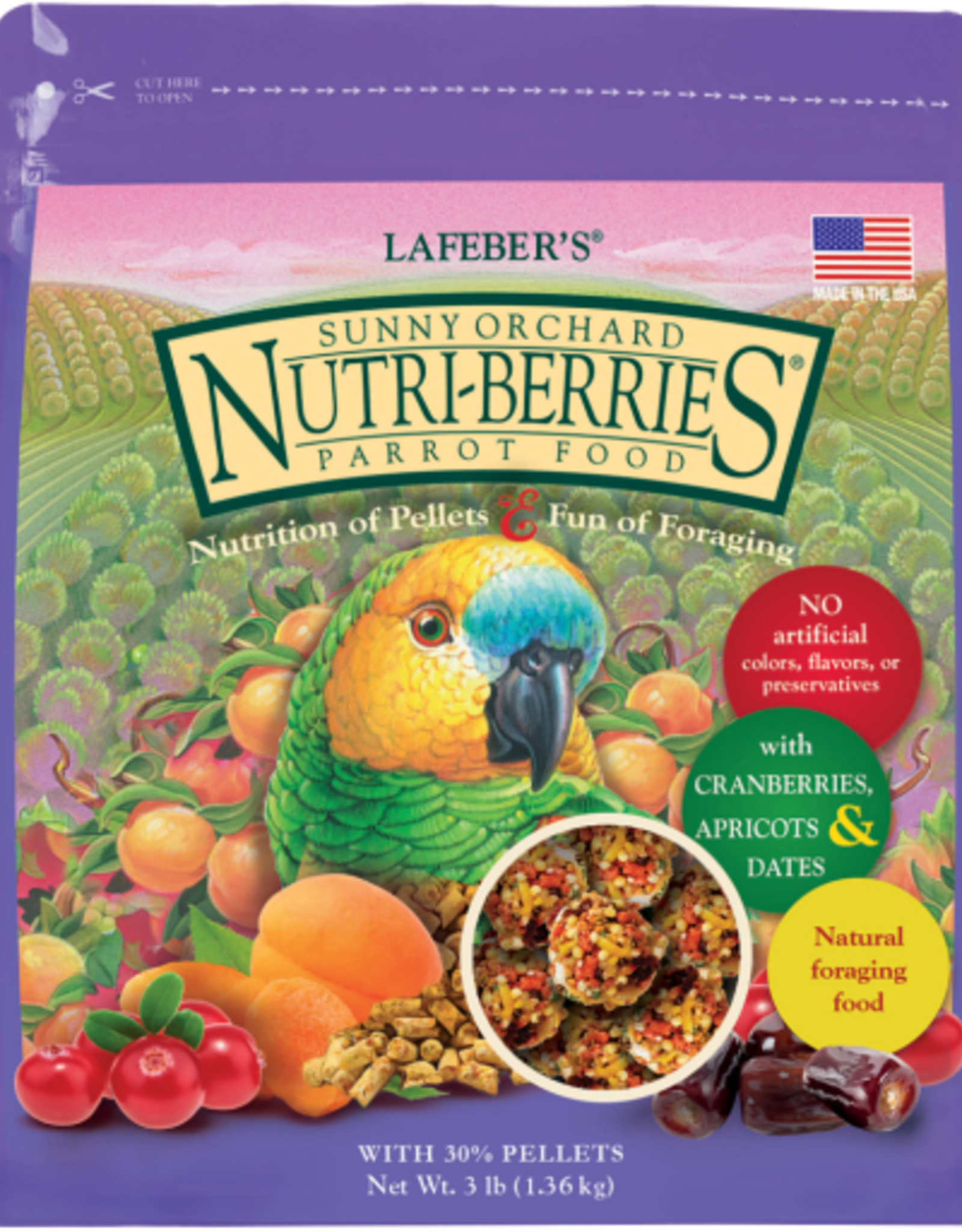 Lafeber Lafeber Gourmet Sunny Orchard Nutri Berries for Parrots - 3 Lb