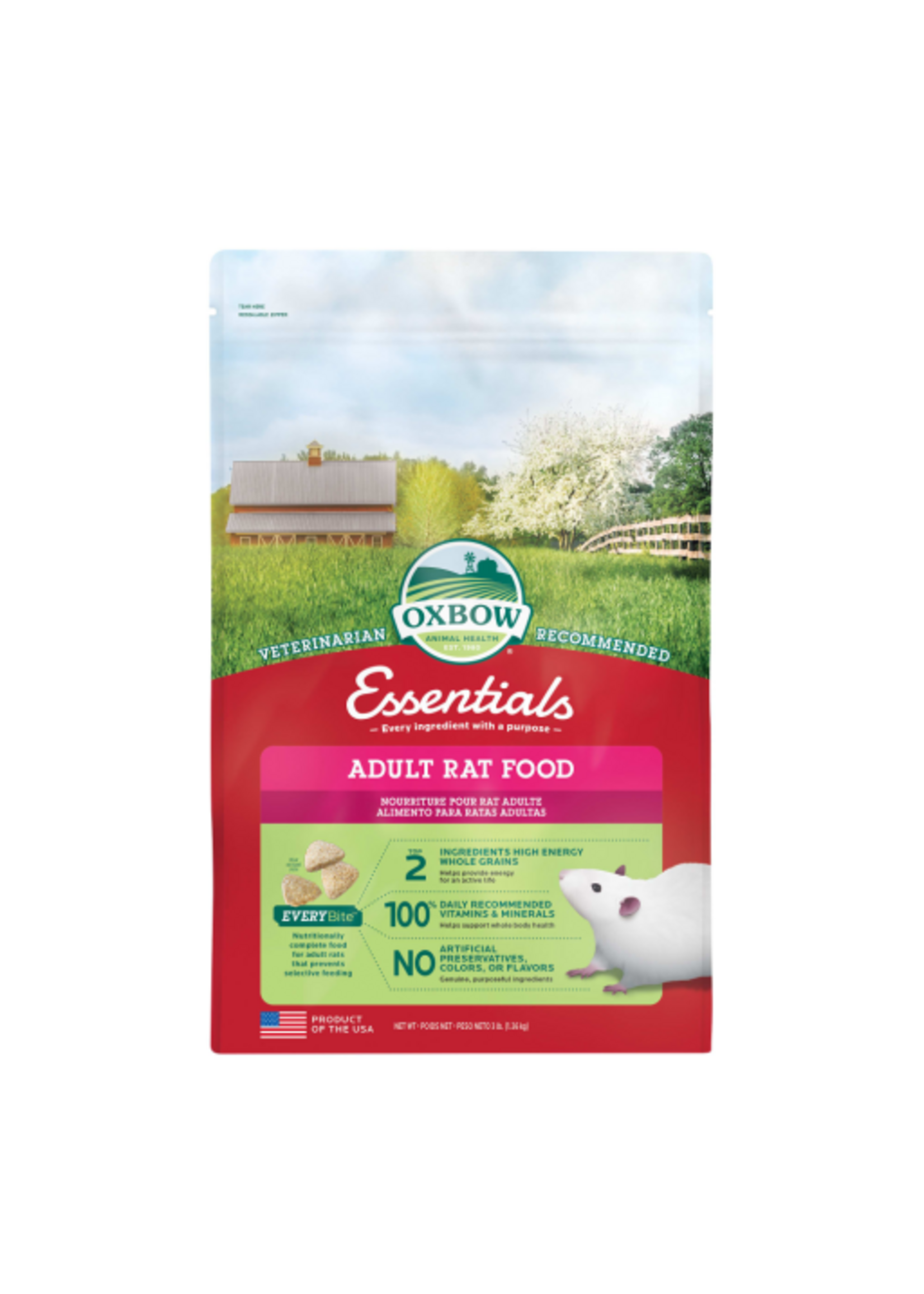 Oxbow Oxbow Essentials Adult Rat Dry Food - 3 lbs.
