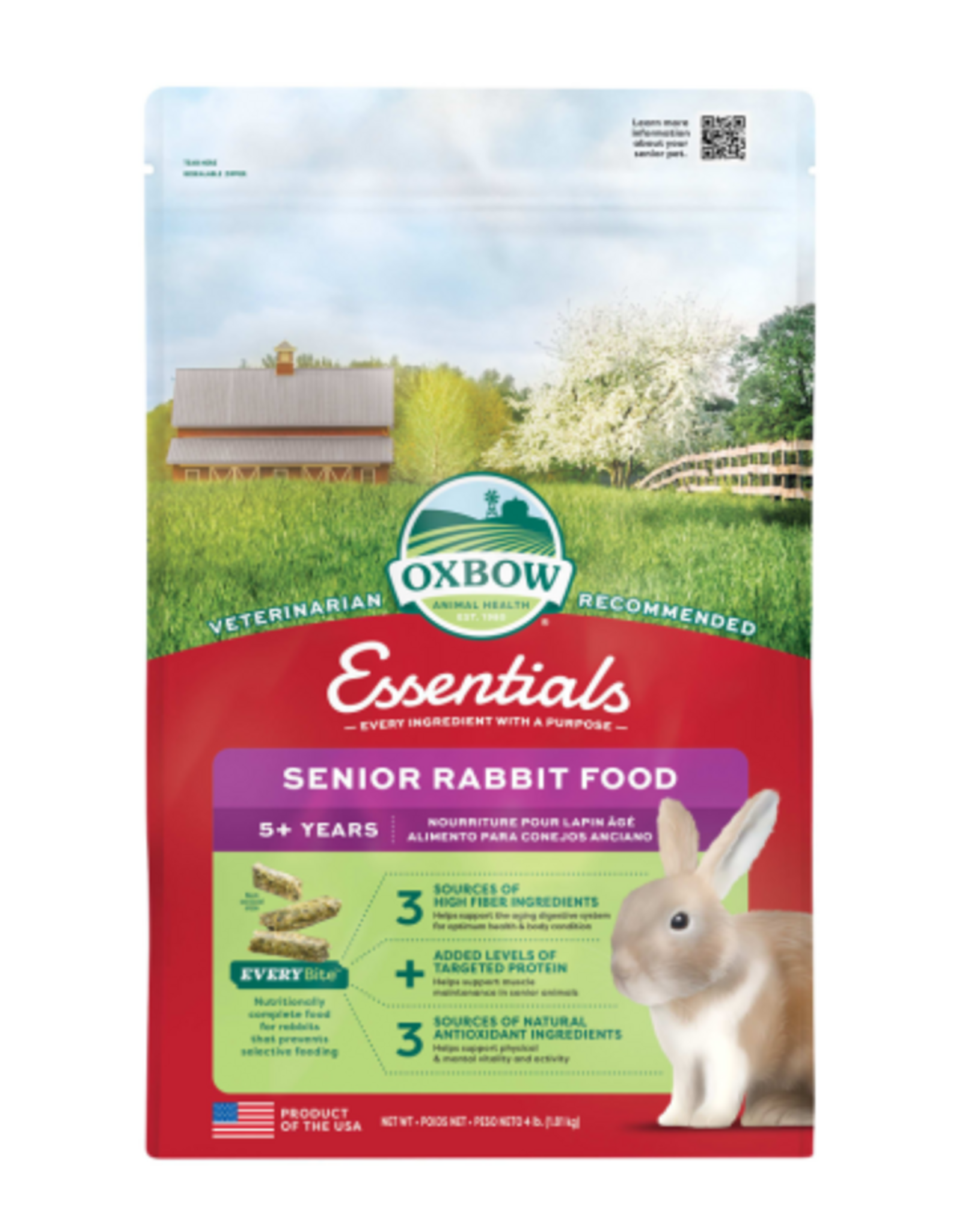 Oxbow Oxbow Animal Health Essentials Senior Rabbit Food - Dry Pellet - 4 lb