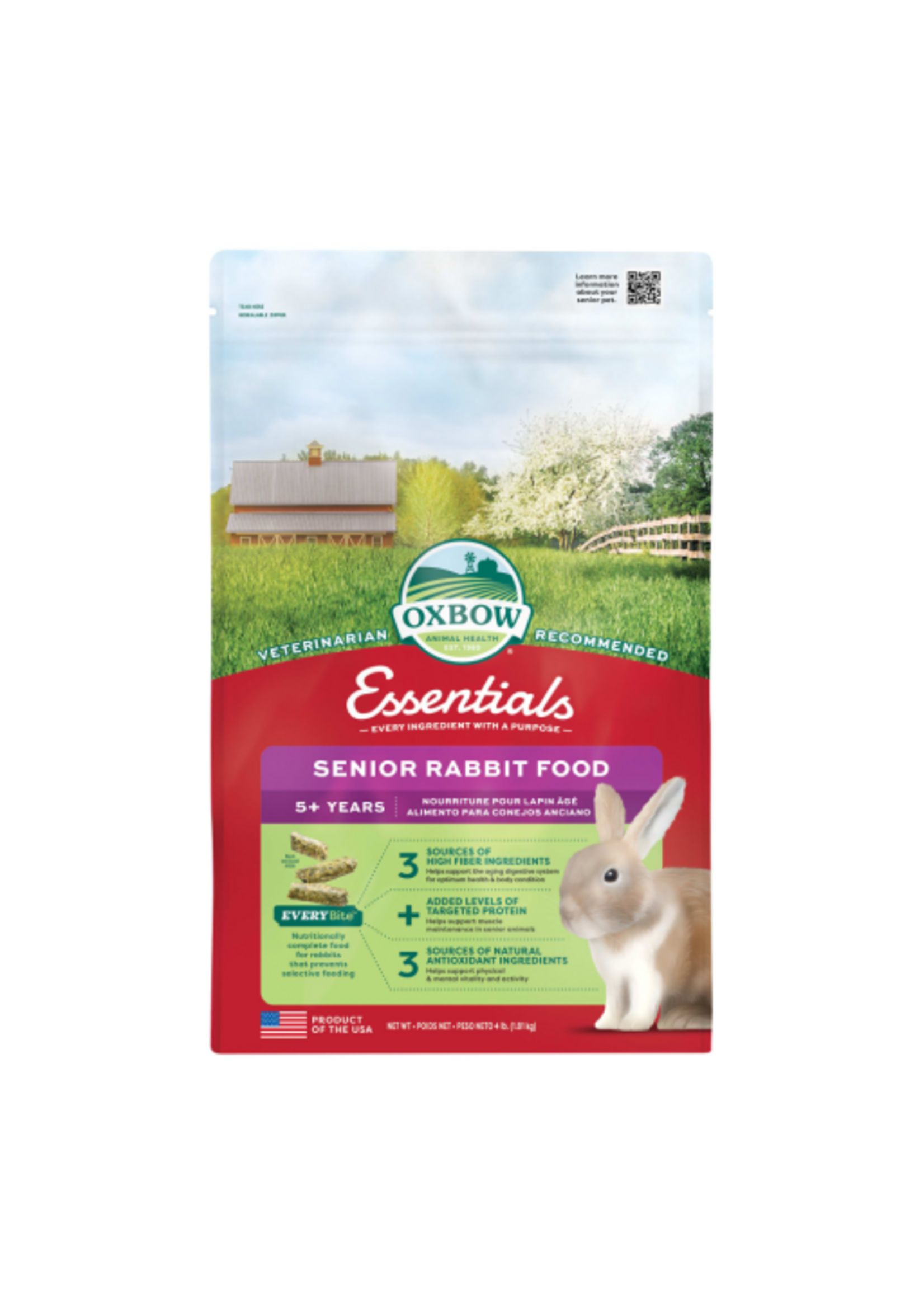 Oxbow Oxbow Animal Health Essentials Senior Rabbit Food - Dry Pellet - 4 lb