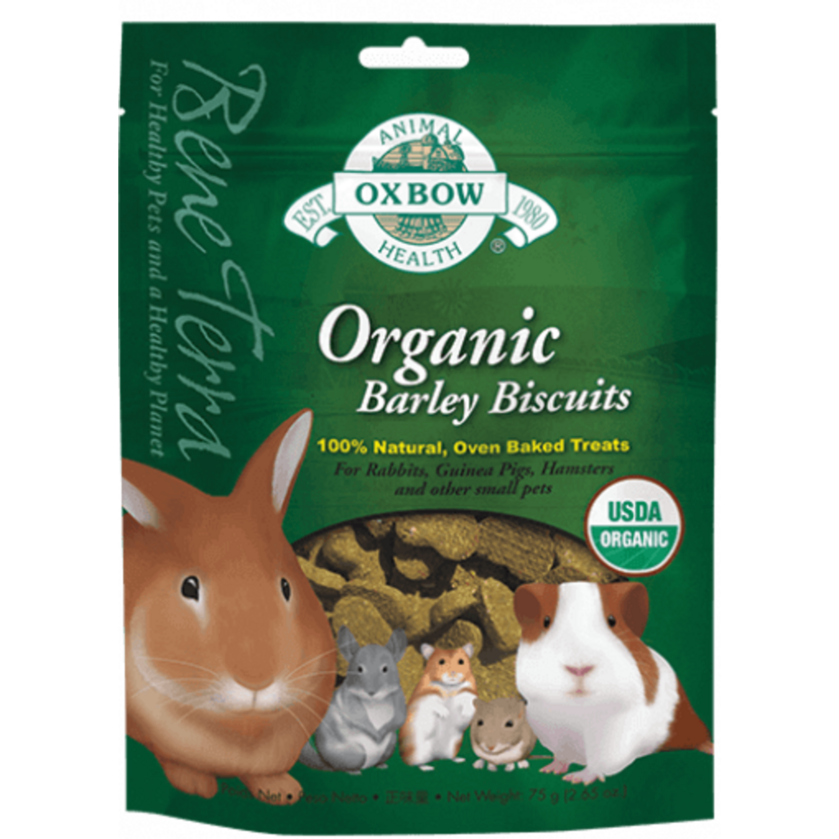 Oxbow Oxbow Animal Health Organic Rewards Barley Biscuits Small Animal Treat - 2.65 oz
