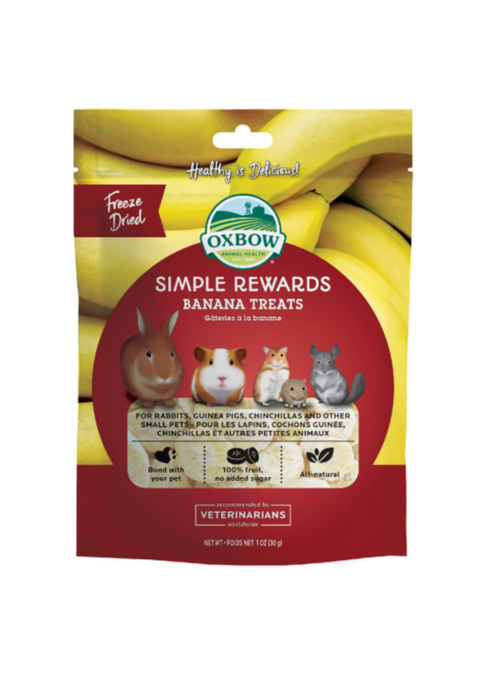 Oxbow Oxbow Animal Health Simple Rewards Freeze Dried Banana Small Animal Treats - 1 oz