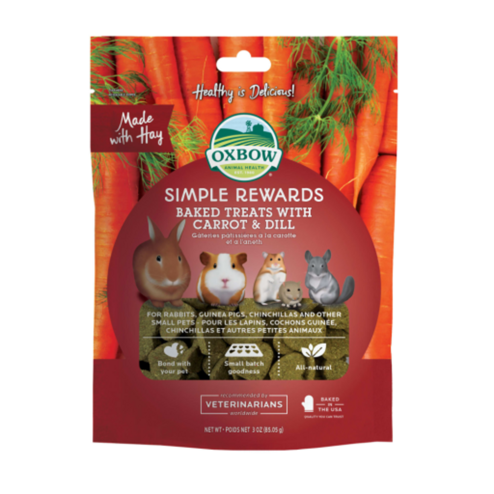 Oxbow Oxbow Animal Health Simple Rewards Baked Small Animal Treats Carrot & Dill - 3 oz