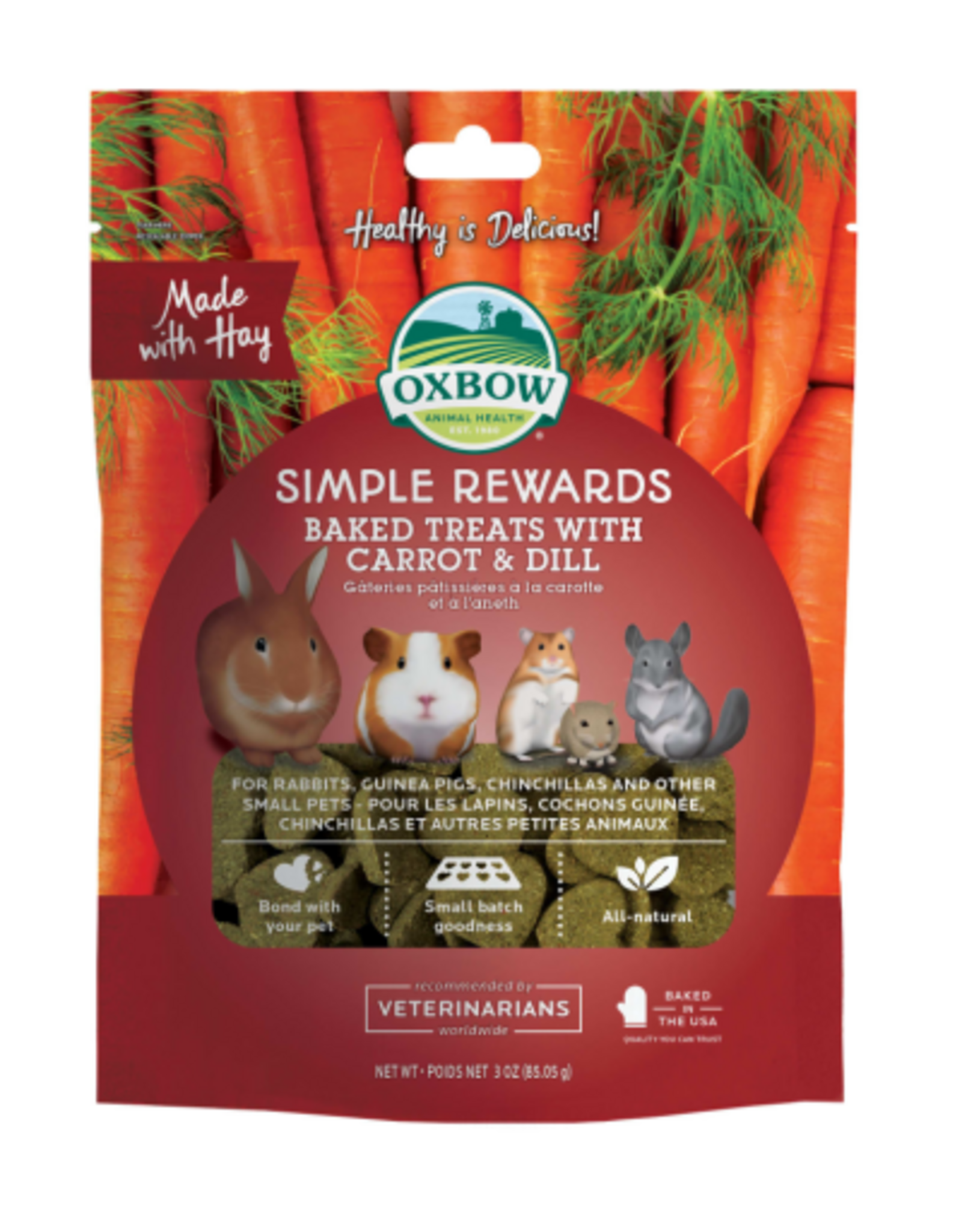 Oxbow Oxbow Animal Health Simple Rewards Baked Small Animal Treats Carrot & Dill - 3 oz