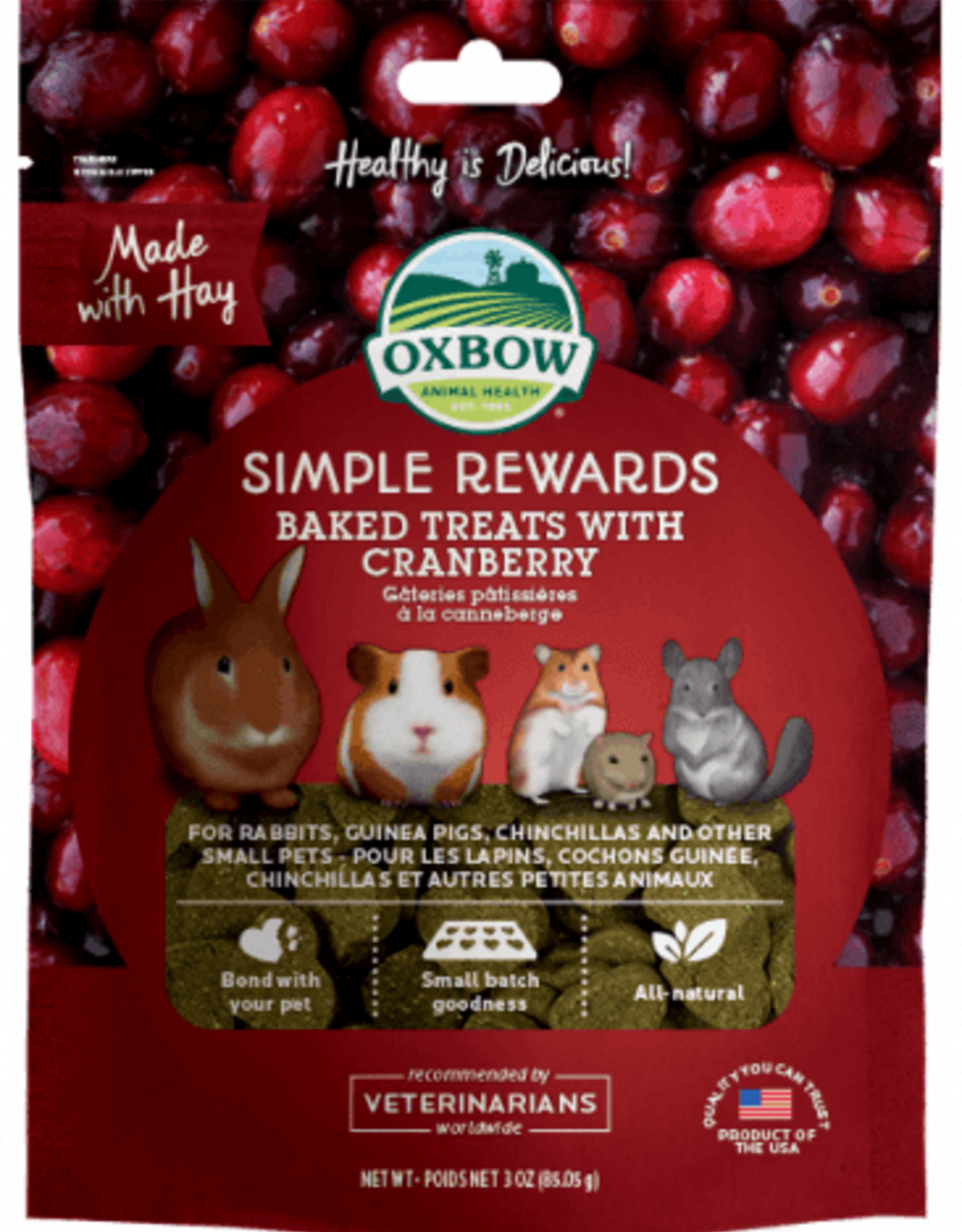 Oxbow Oxbow Simple Rewards Baked Treats with Cranberry - 2 oz