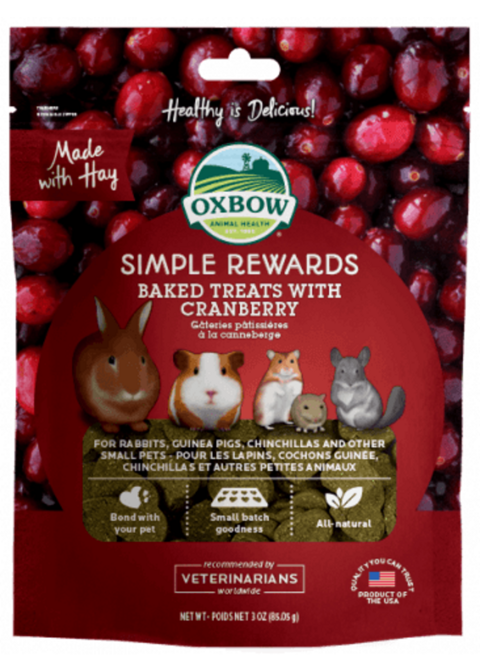 Oxbow Oxbow Simple Rewards Baked Treats with Cranberry - 2 oz