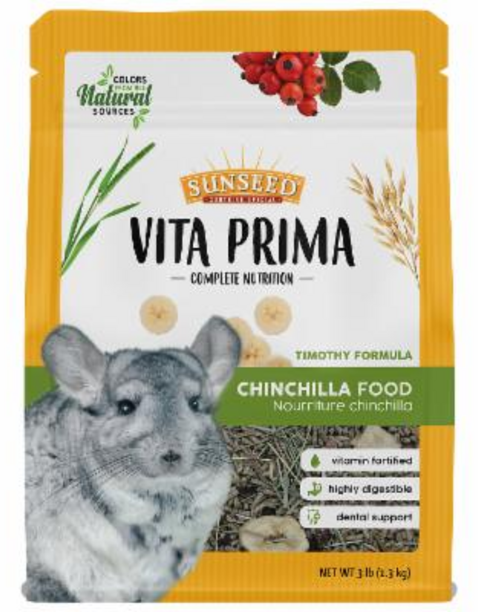 Vitakraft Sun Seed Sunseed Vita Prima Chinchilla - 3 lb