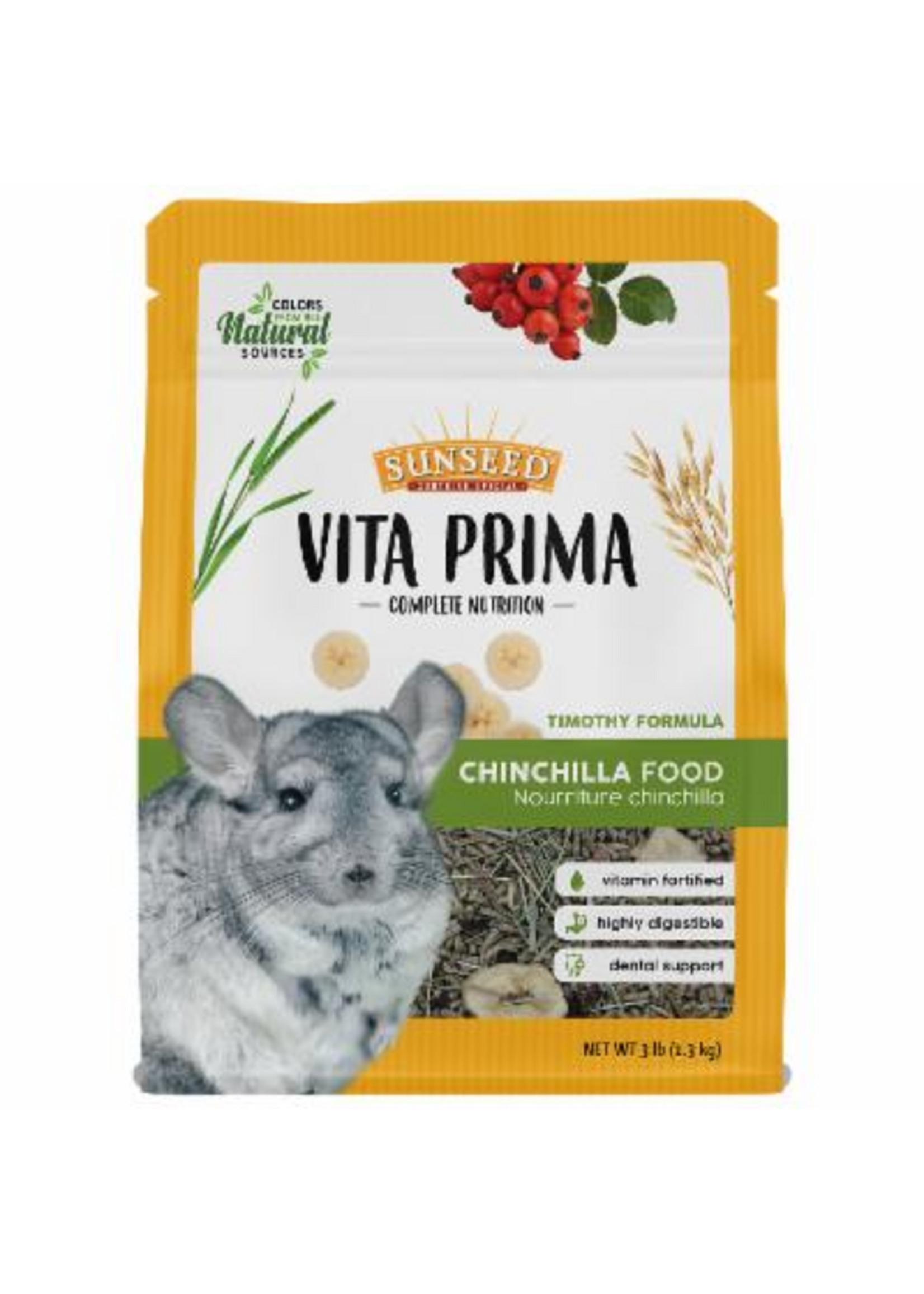 Vitakraft Sun Seed Sunseed Vita Prima Chinchilla - 3 lb