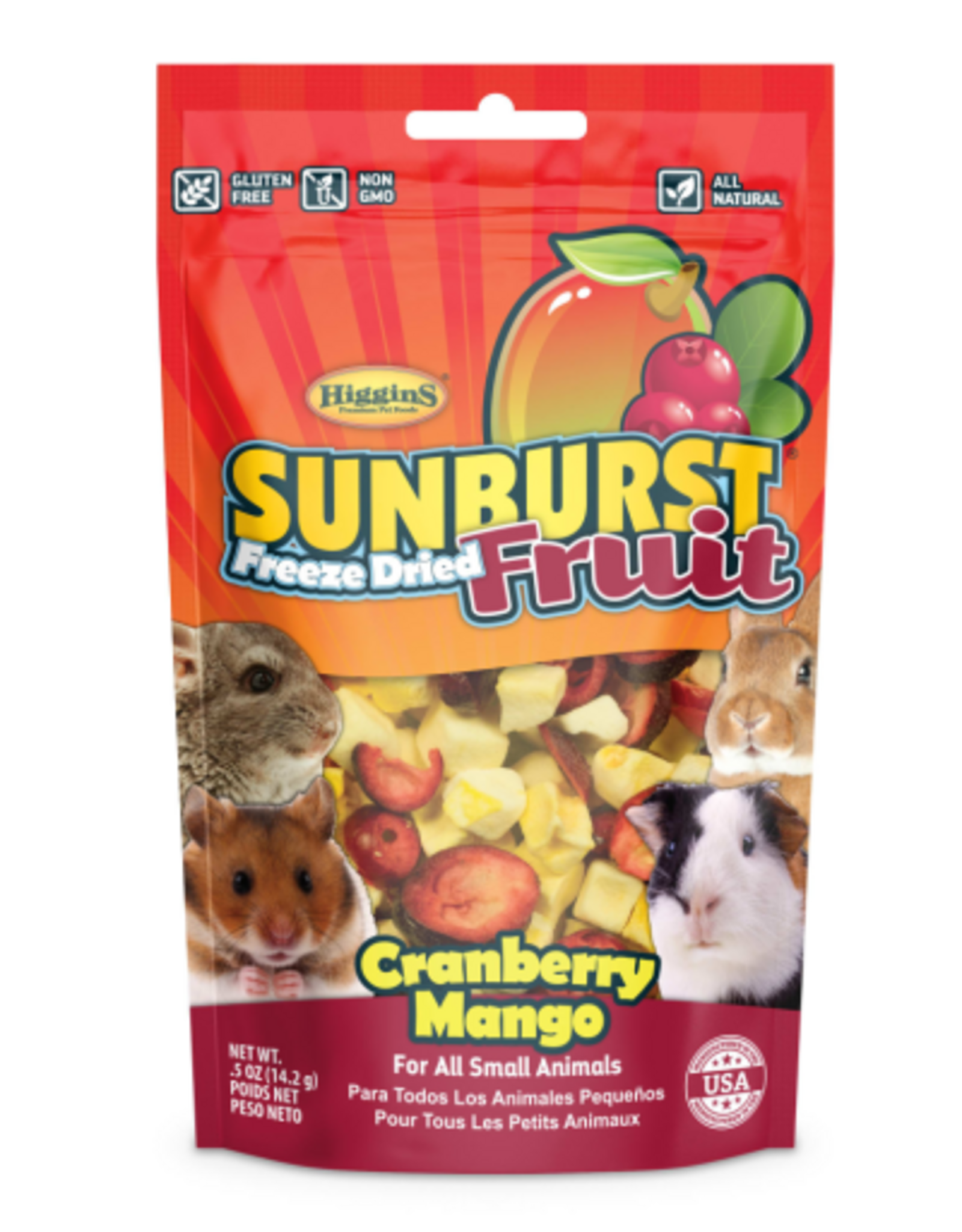 Versele-Laga Higgins HIGGINS SUNBURST FREEZE DRIED FRUIT CRANBERRY MANGO .5OZ