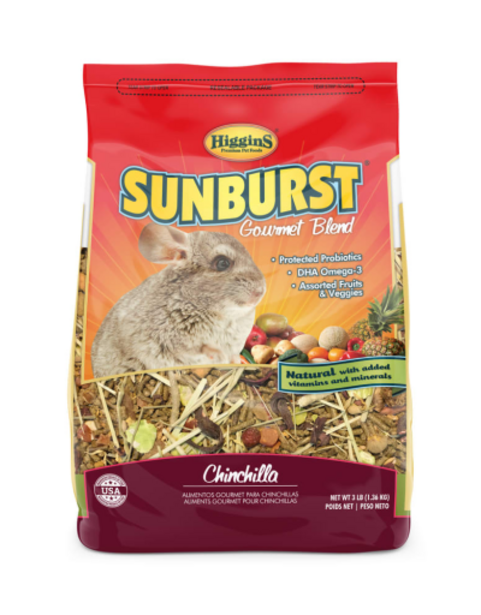 Versele-Laga Higgins HIGGINS SUNBURST GOURMET BLEND CHINCHILLA 3LBS