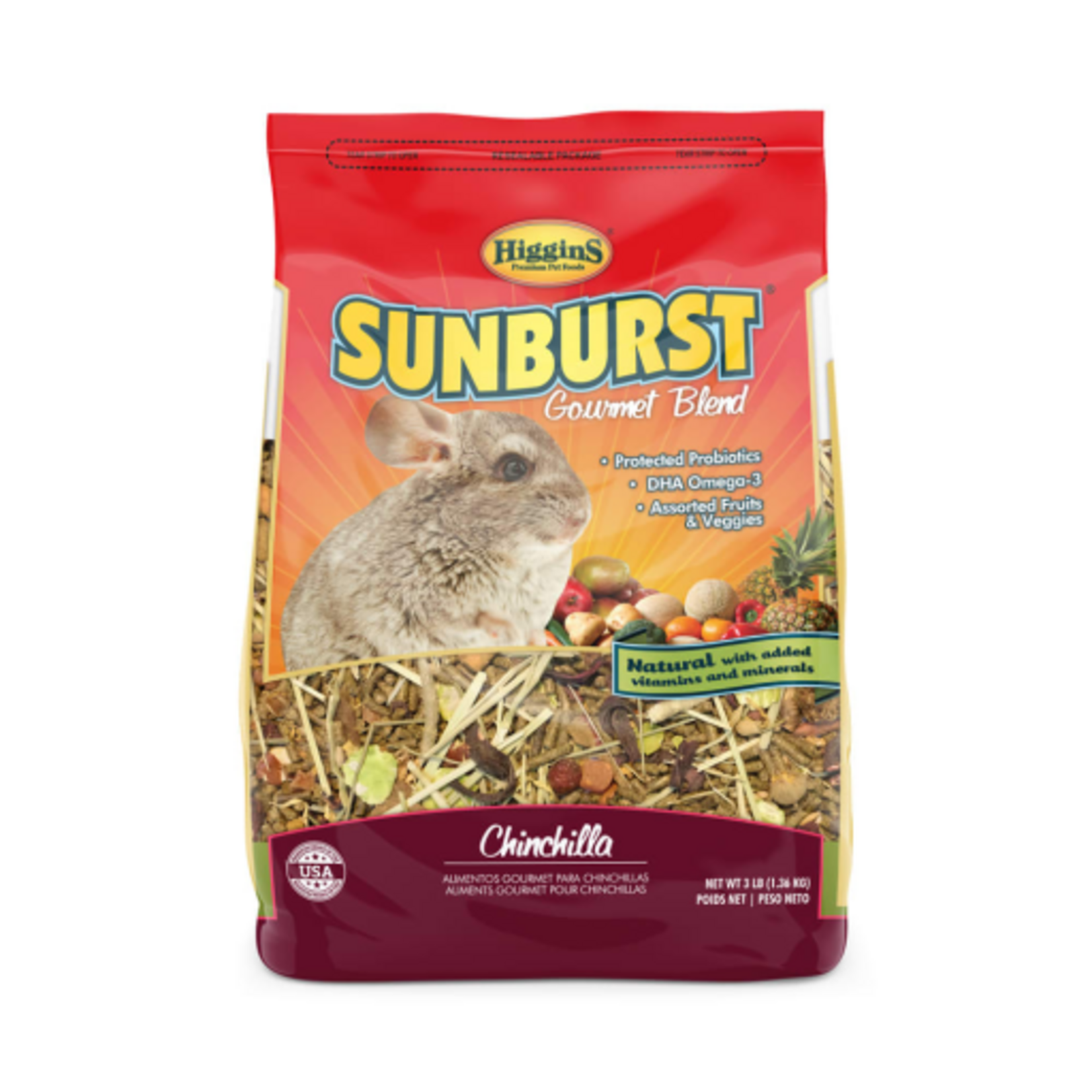 Versele-Laga Higgins HIGGINS SUNBURST GOURMET BLEND CHINCHILLA 3LBS