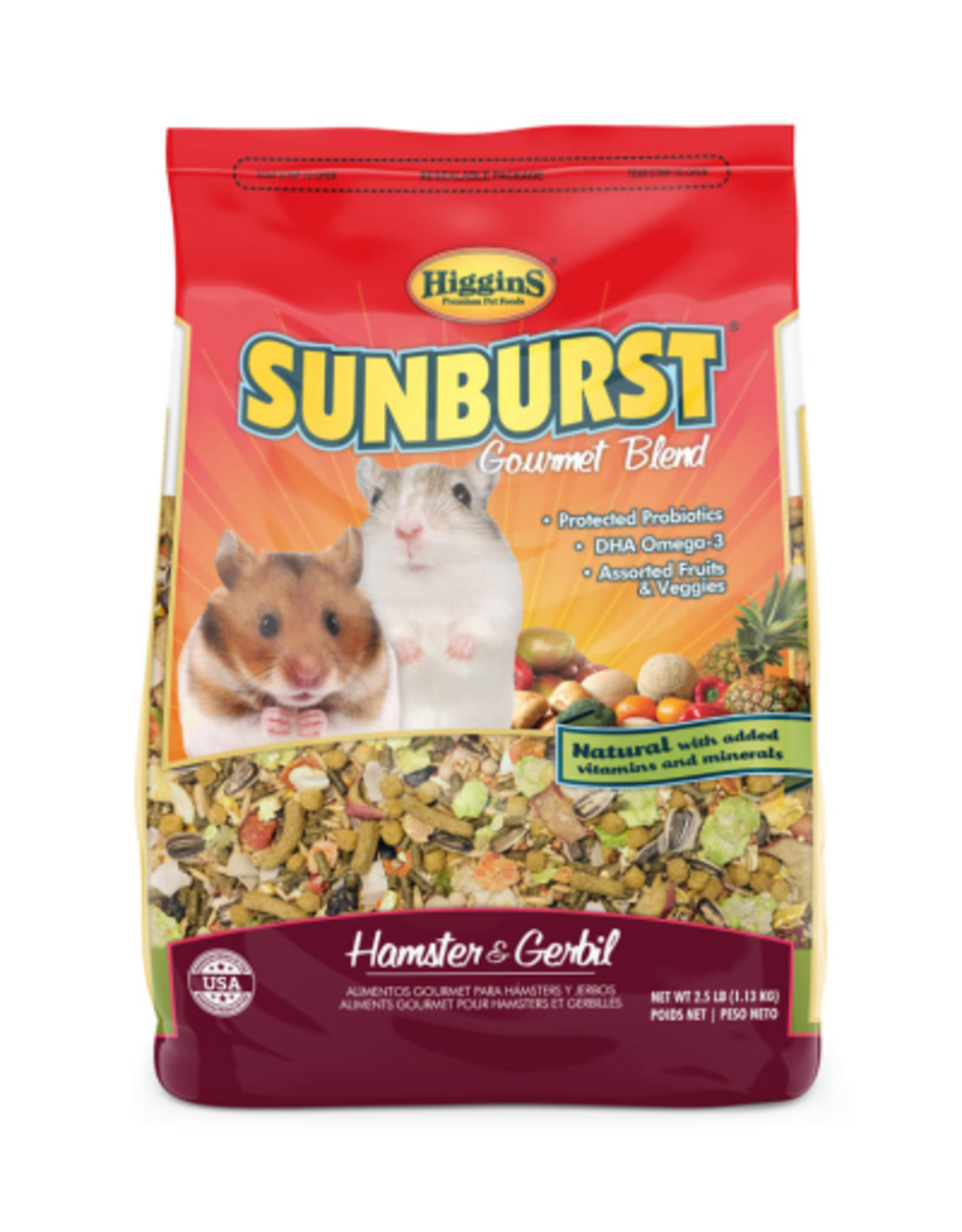 Versele-Laga Higgins HIGGINS SUNBURST GOURMET BLEND HAMSTER & GERBIL 2.5LBS