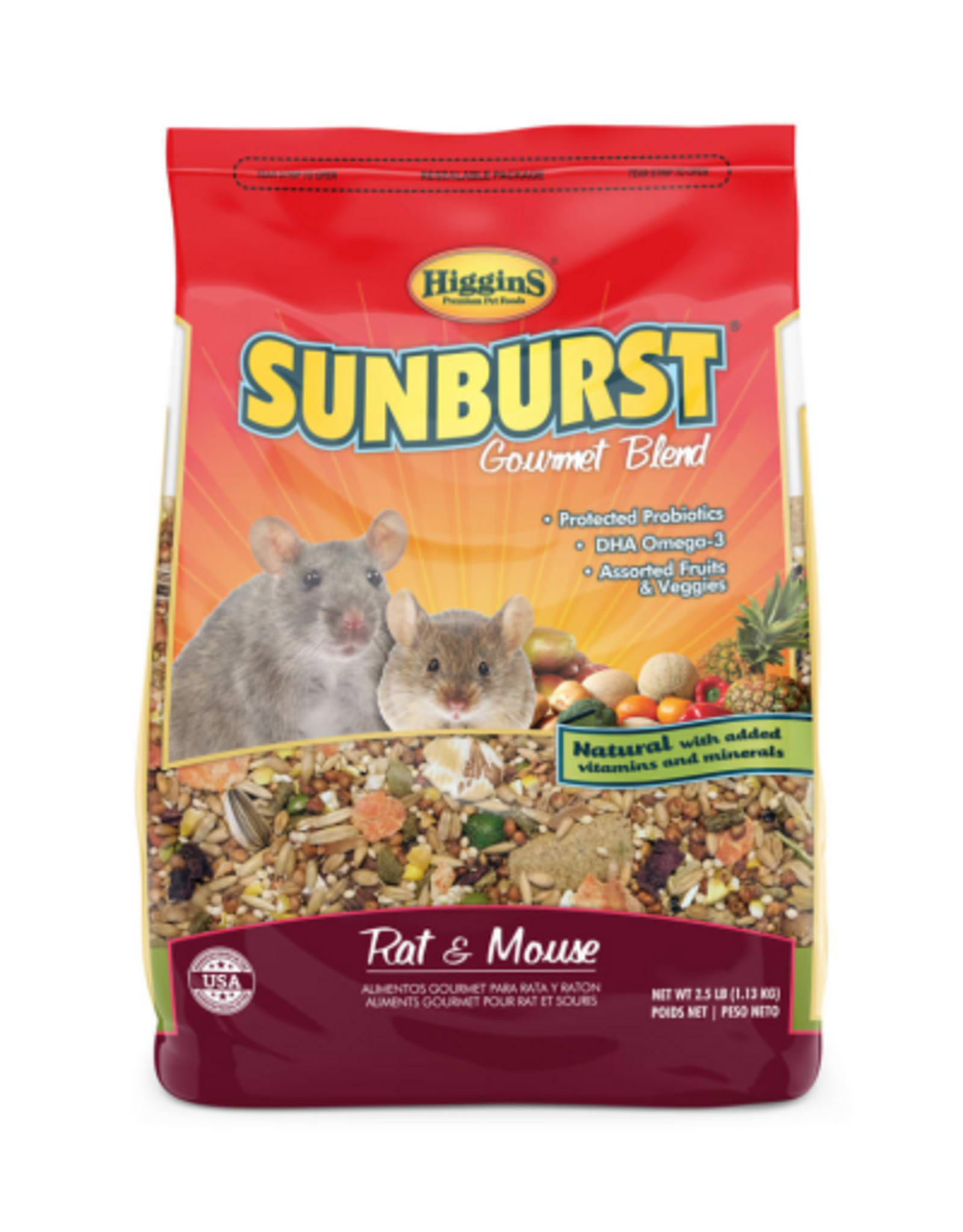 Versele-Laga Higgins HIGGINS SUNBURST GOURMET BLEND RAT & MOUSE 2.5LBS