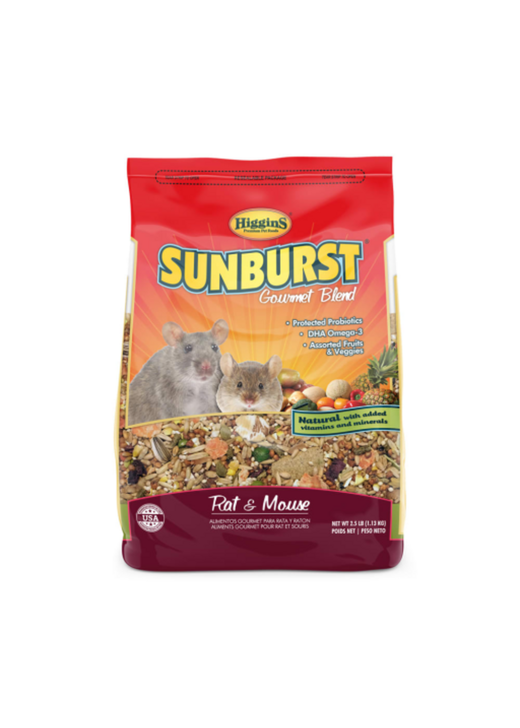 Versele-Laga Higgins HIGGINS SUNBURST GOURMET BLEND RAT & MOUSE 2.5LBS