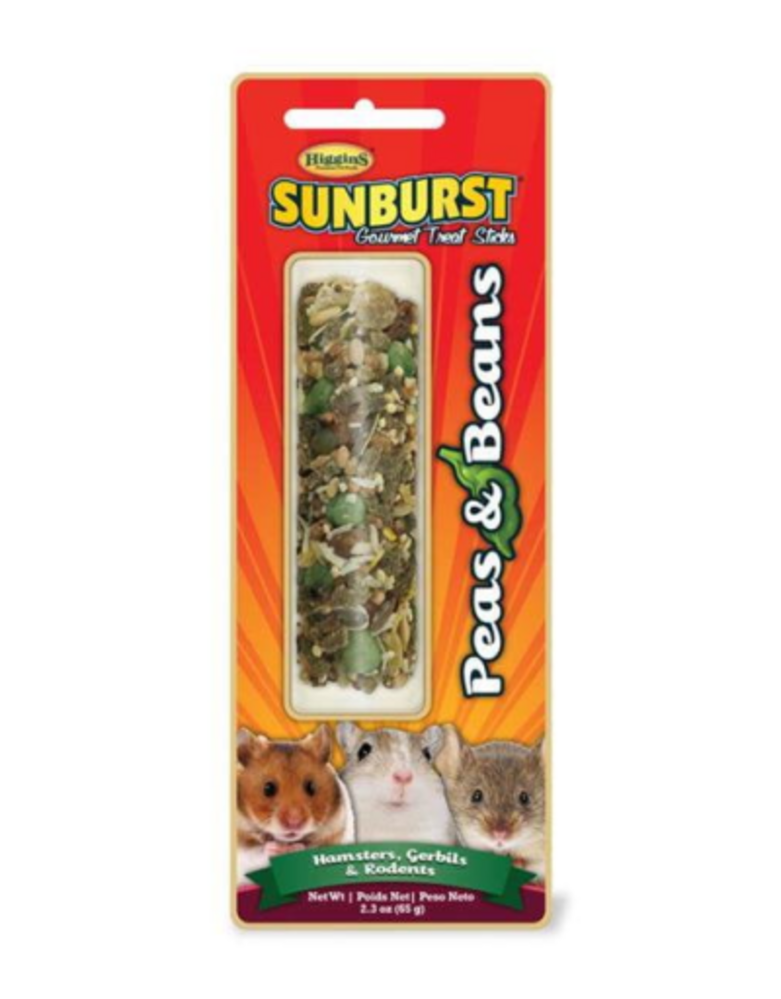 Versele-Laga Higgins HIGGINS SUNBURST GOURMET TREAT STICKS PEAS & BEANS 2.3OZ