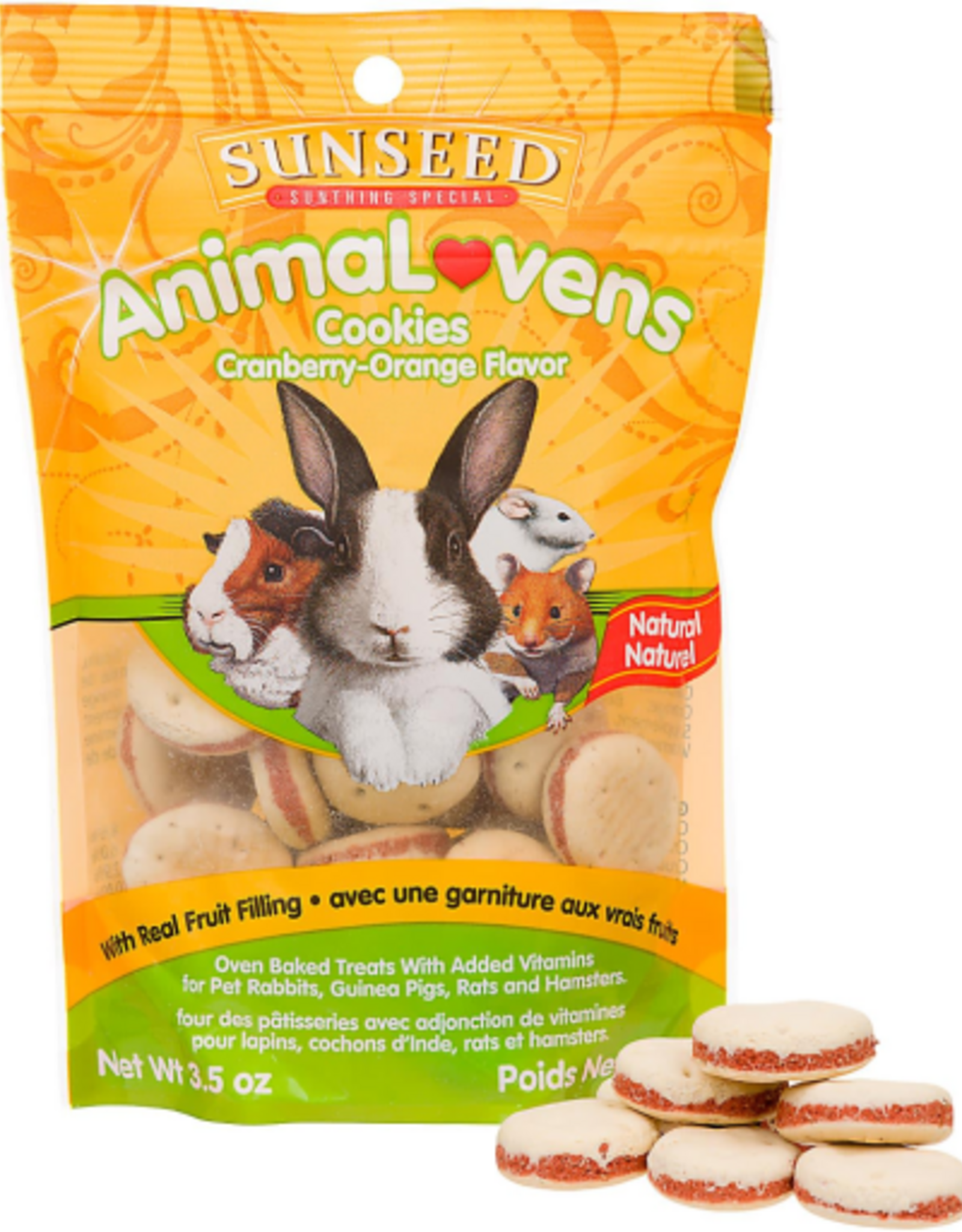 Vitakraft Sun Seed Sunseed AnimaLovens Cranberry-Orange Cookies Dry Small Animal Treat - 3.5 Oz