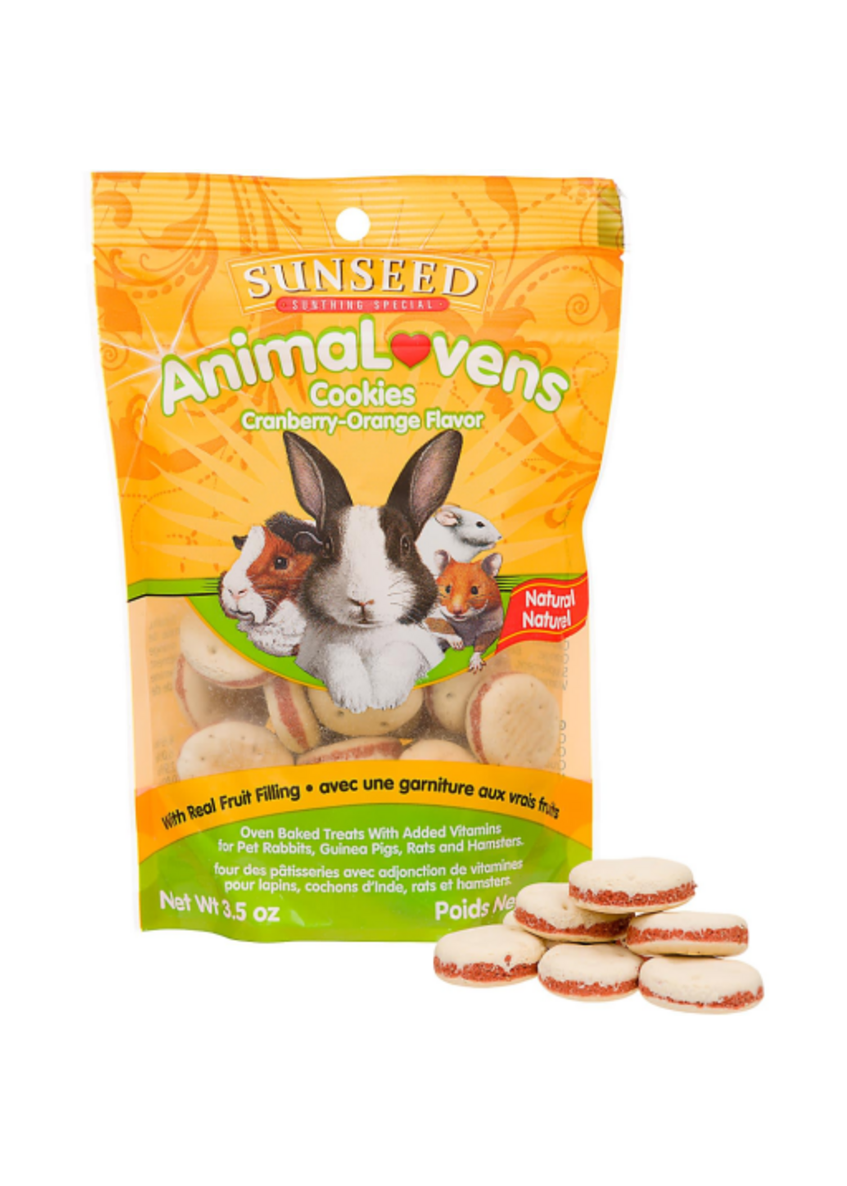 Vitakraft Sun Seed Sunseed AnimaLovens Cranberry-Orange Cookies Dry Small Animal Treat - 3.5 Oz