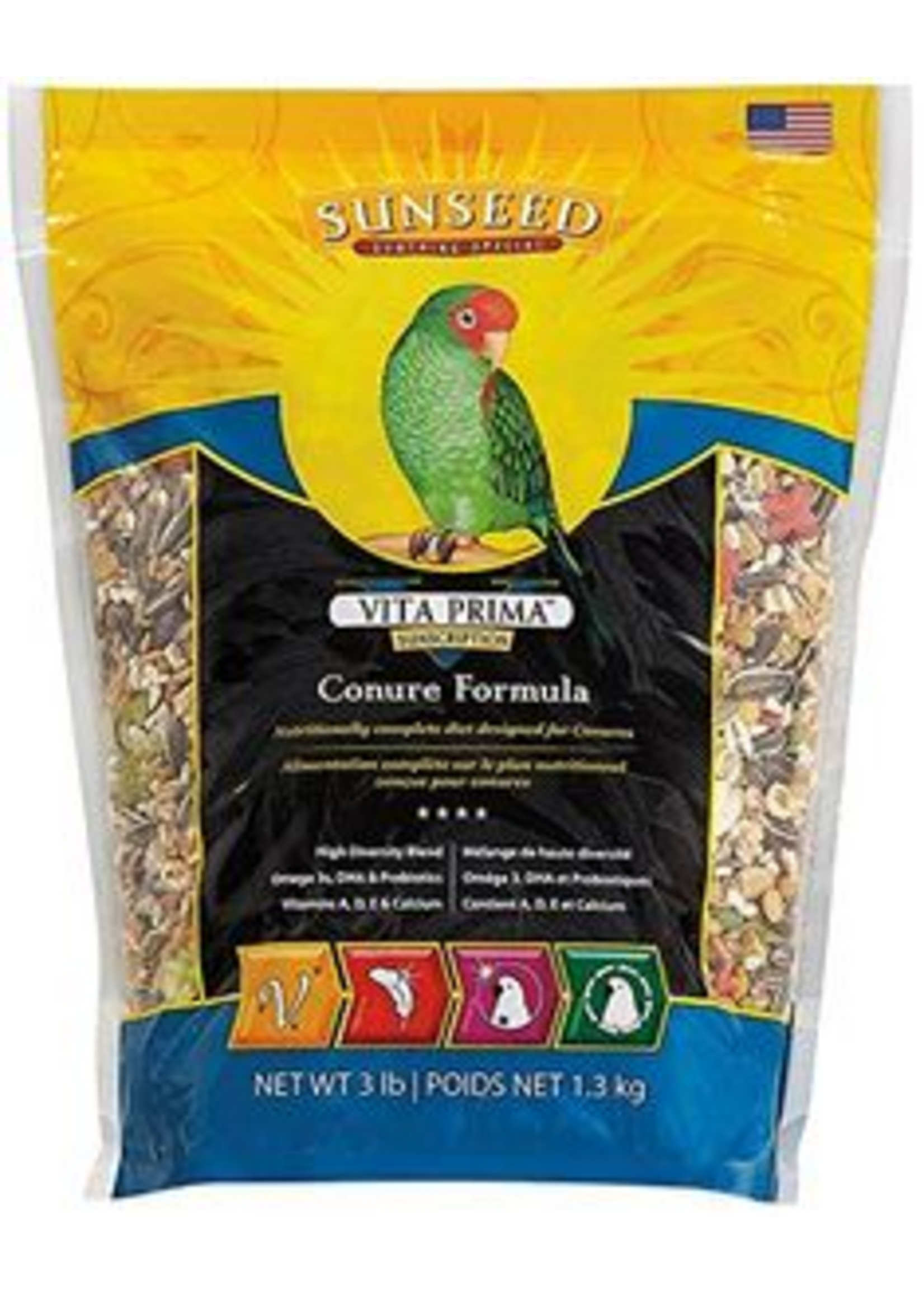 Vitakraft Sun Seed Sunseed Vita Prima Cockatiel Food - 3 Lbs.
