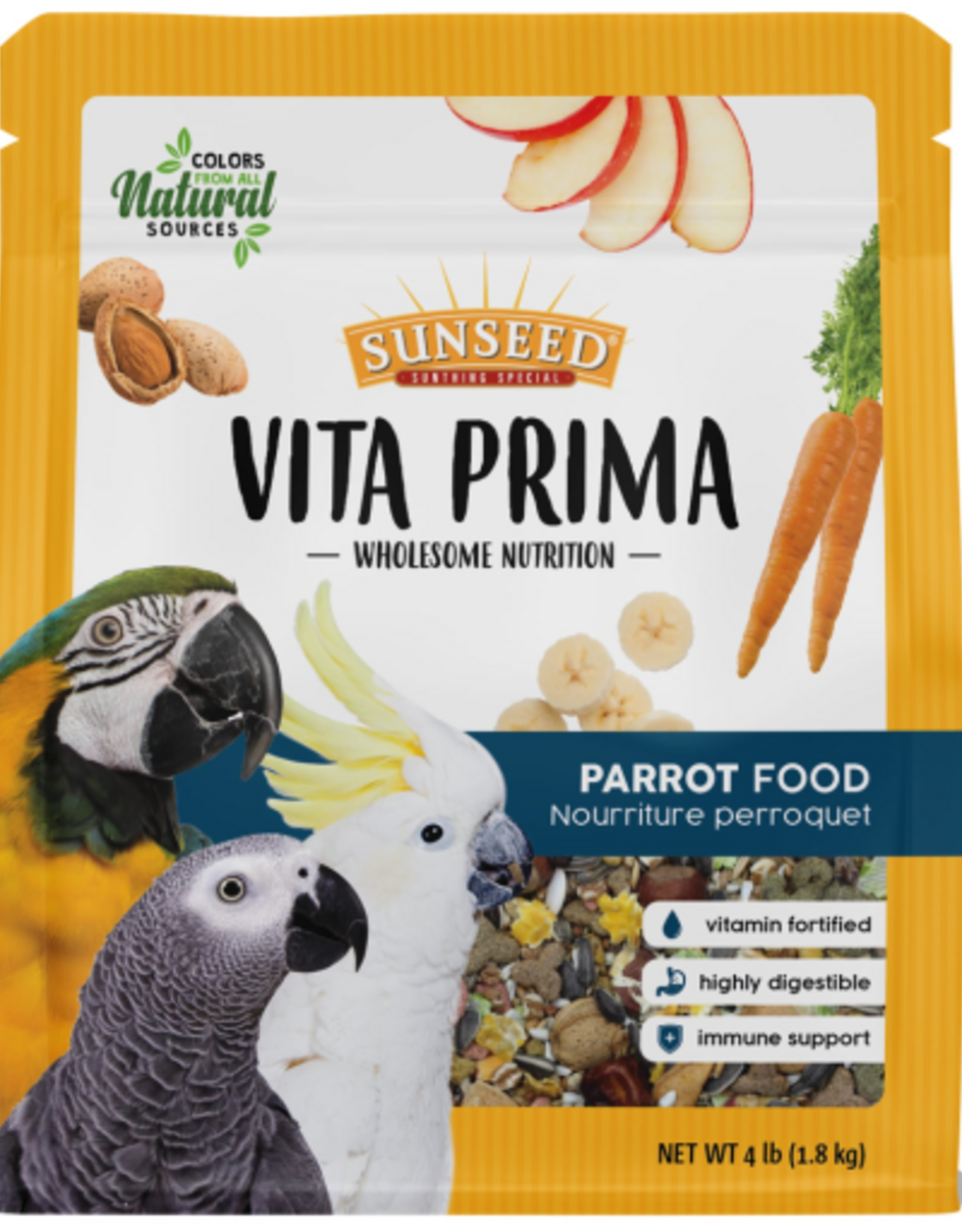 Vitakraft Sun Seed Sunseed Vita Prima Parrot - 4 lb