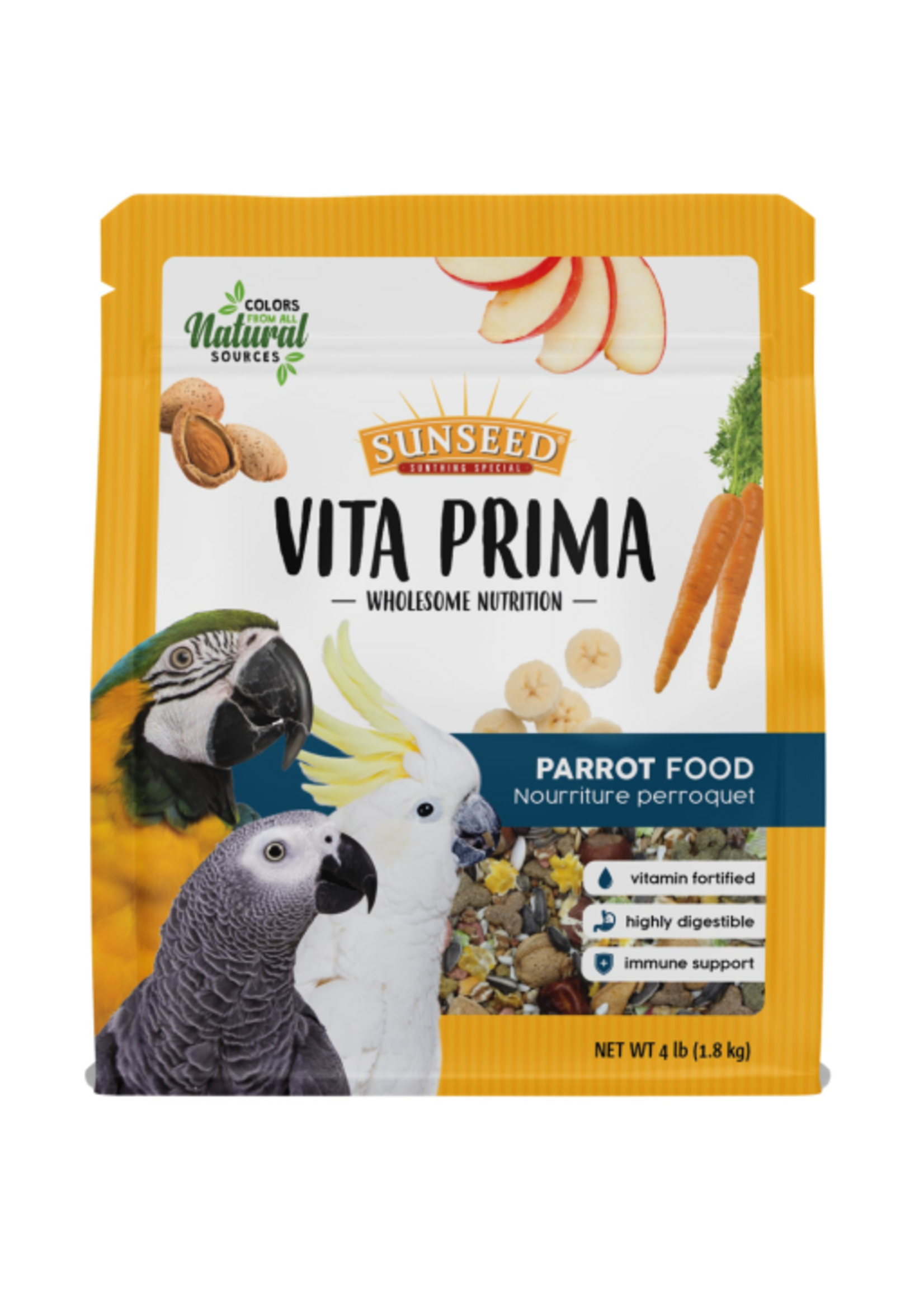 Vitakraft Sun Seed Sunseed Vita Prima Parrot - 4 lb
