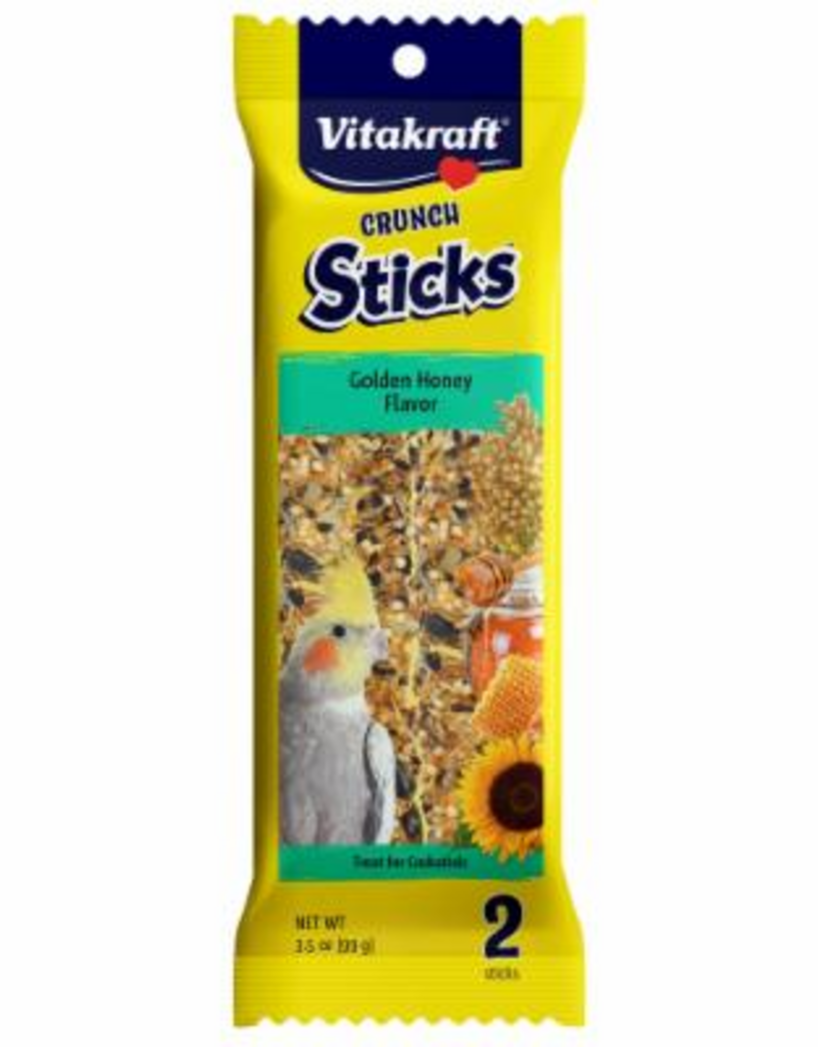 Vitakraft Sun Seed Vitakraft Crunch Sticks Cockatiel Treat - Golden Honey