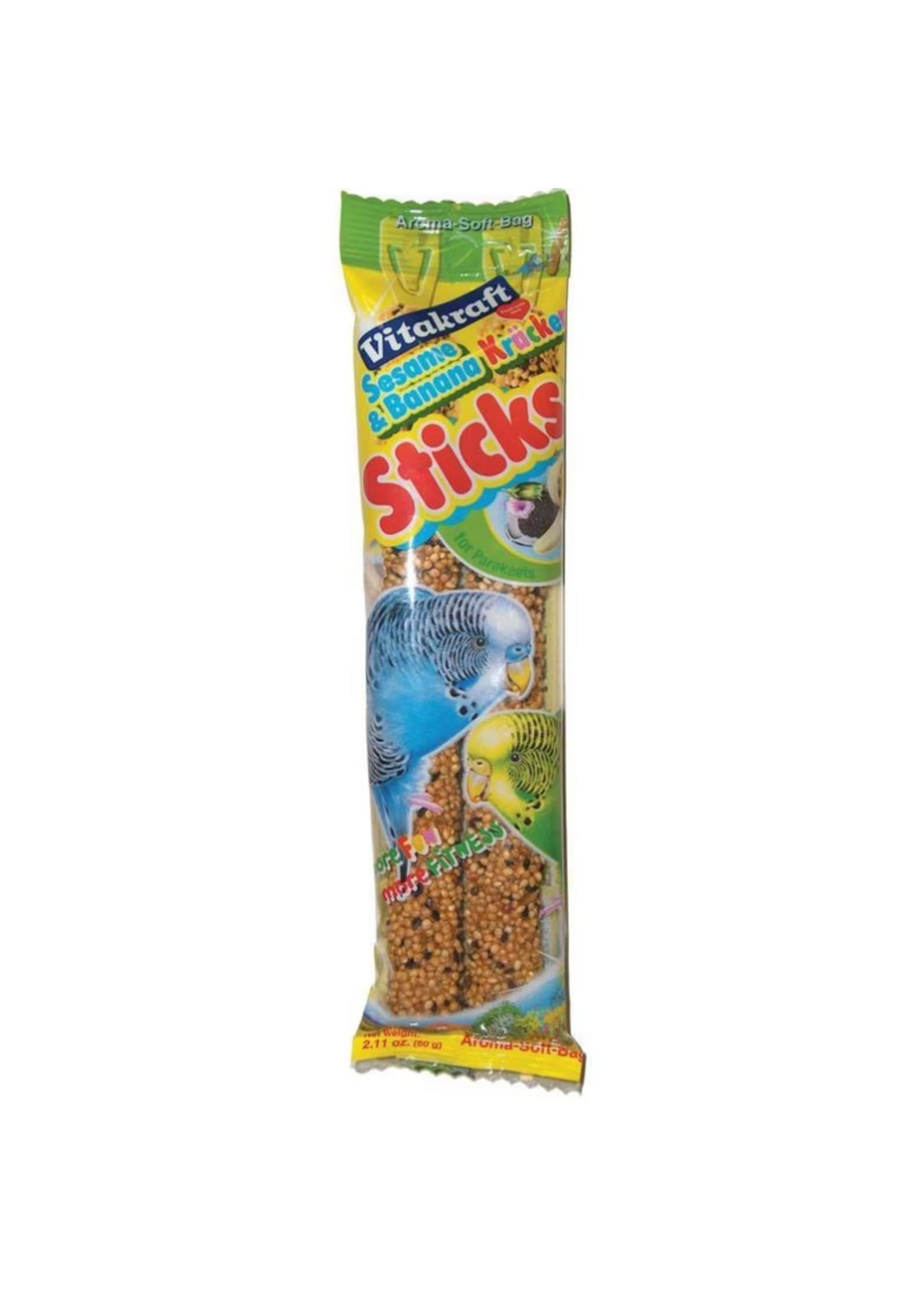 Vitakraft Sun Seed Vitakraft Parakeet Crunch Sticks w/Sesame & Banana Treat Sticks 2pk 1.4 oz.