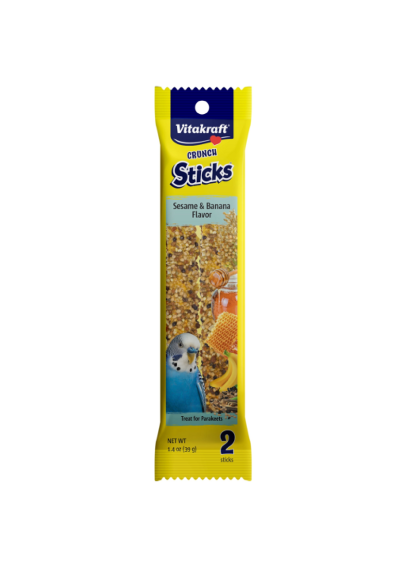 Vitakraft Sun Seed Vitakraft Parakeet Crunch Sticks w/Sesame & Banana Treat Sticks 2pk 1.4 oz.