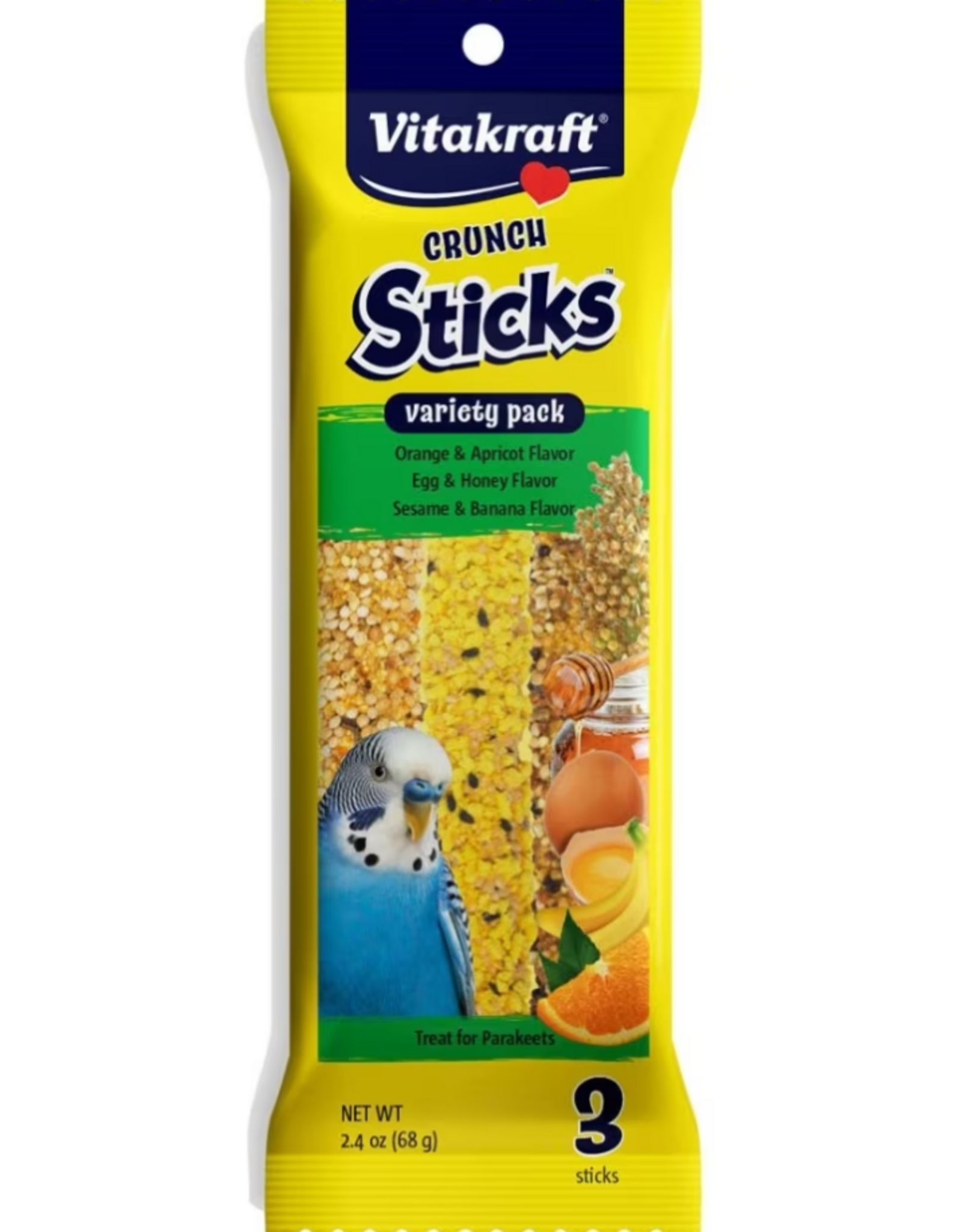 Vitakraft Sun Seed Vitakraft Parakeet Crunch Stick Variety Pack - 3 Flavors  2.4 oz
