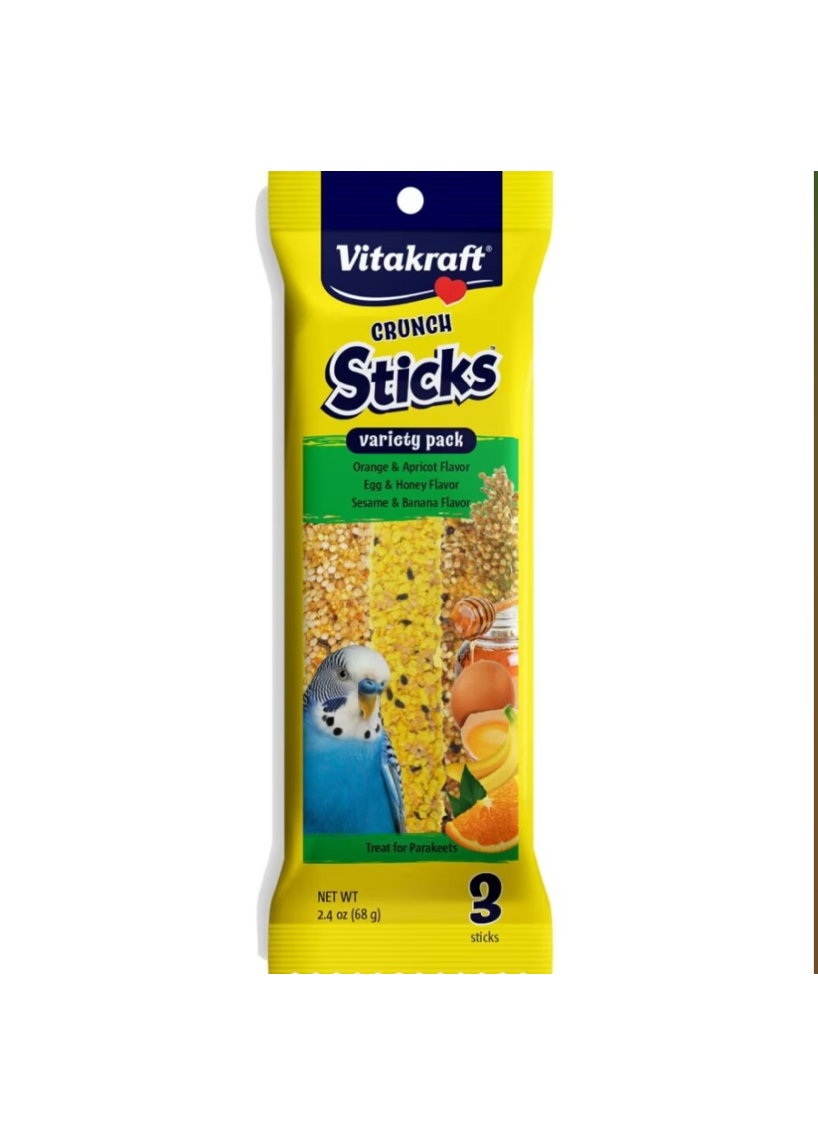 Vitakraft Sun Seed Vitakraft Parakeet Crunch Stick Variety Pack - 3 Flavors  2.4 oz