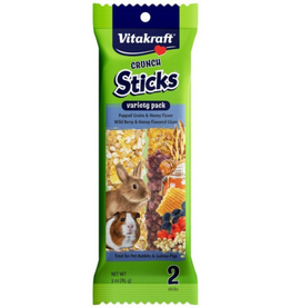 Vitakraft Sun Seed Vitakraft Crunch Sticks Rabbit & Guinea Pig Treats Variety Pack - Popped Grains & Wild Berry - 3 oz