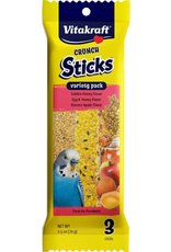 Vitakraft Sun Seed Vitakraft Crunch Sticks Parakeet Treat - Honey Egg and Apple - Variety Pack