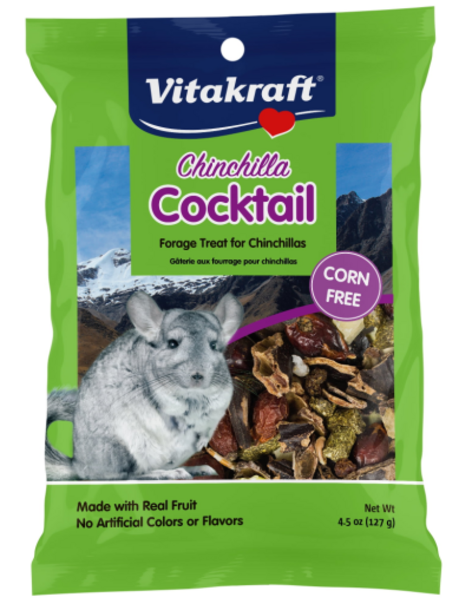 Vitakraft Sun Seed Vitakraft Chinchilla Cocktail - Foraging Snack Blend & Timothy Hay Trail Mix Treat