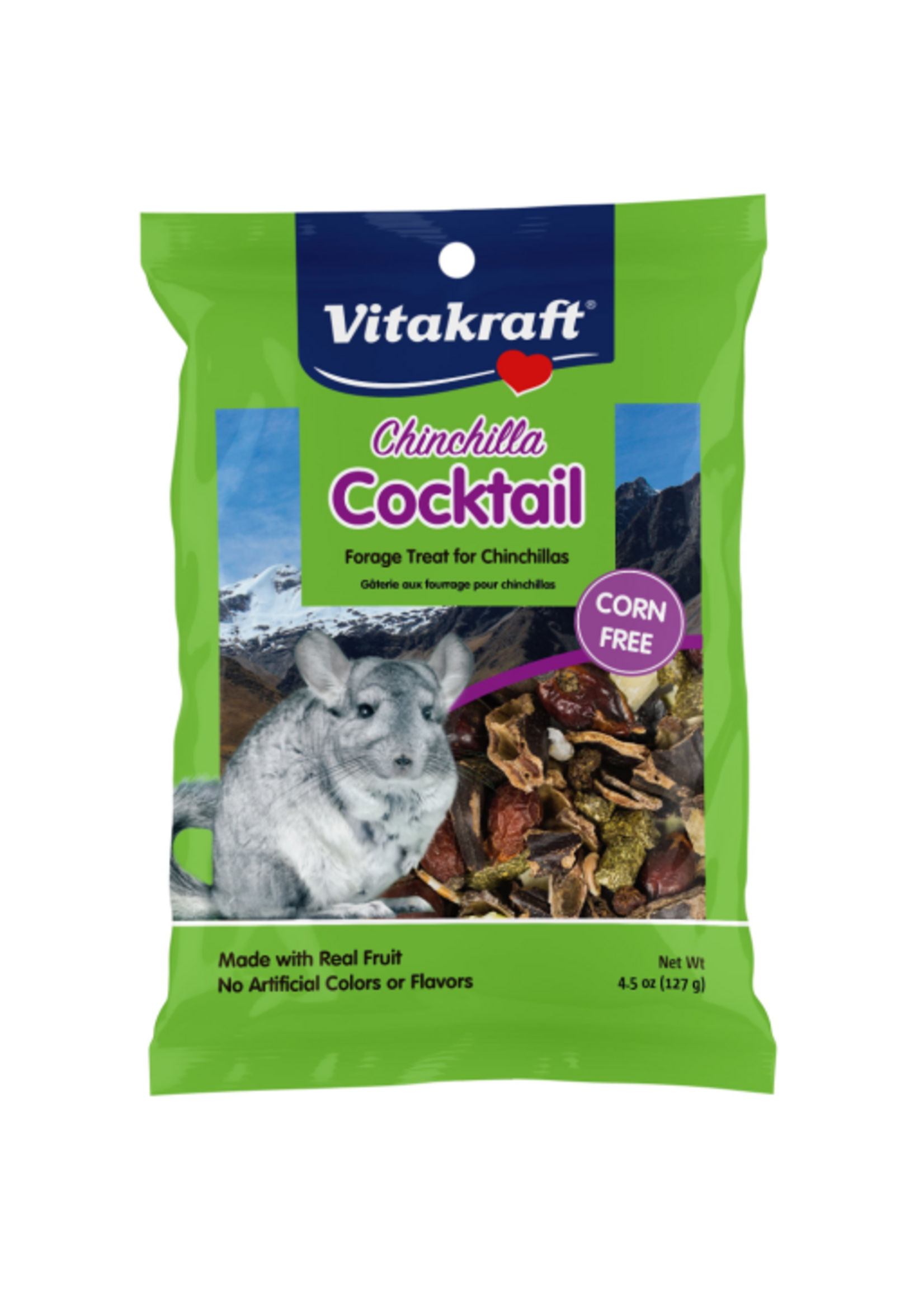 Vitakraft Sun Seed Vitakraft Chinchilla Cocktail - Foraging Snack Blend & Timothy Hay Trail Mix Treat