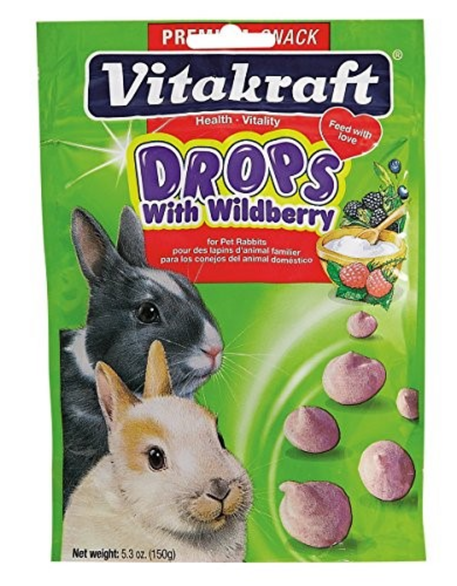 Vitakraft Sun Seed VITAKRAFT RABBIT WILDBERRY DROPS 5.3OZ
