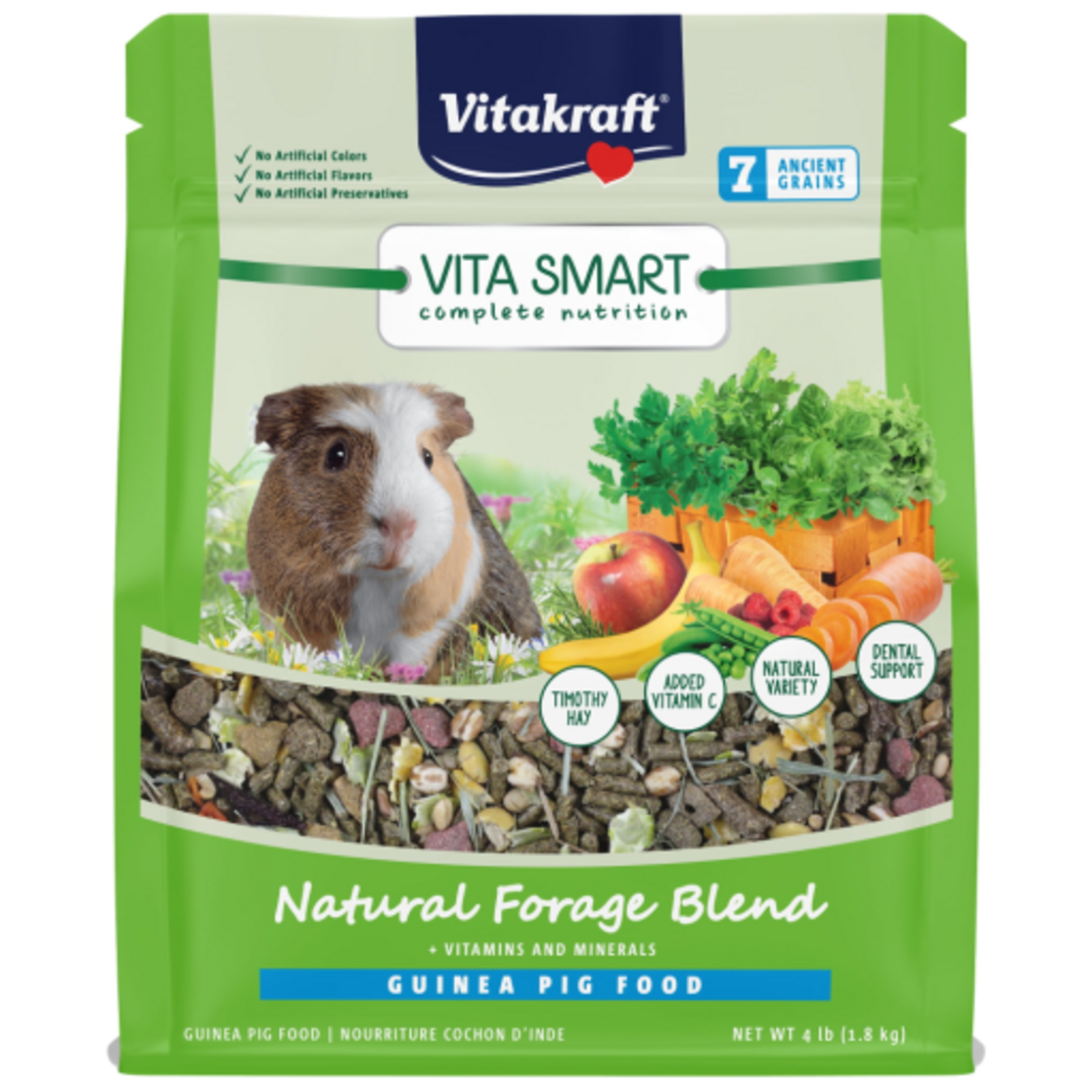 Vitakraft Sun Seed VITAKRAFT VITA SMART NATURAL FORAGE GUINEA PIG FOOD 4LBS
