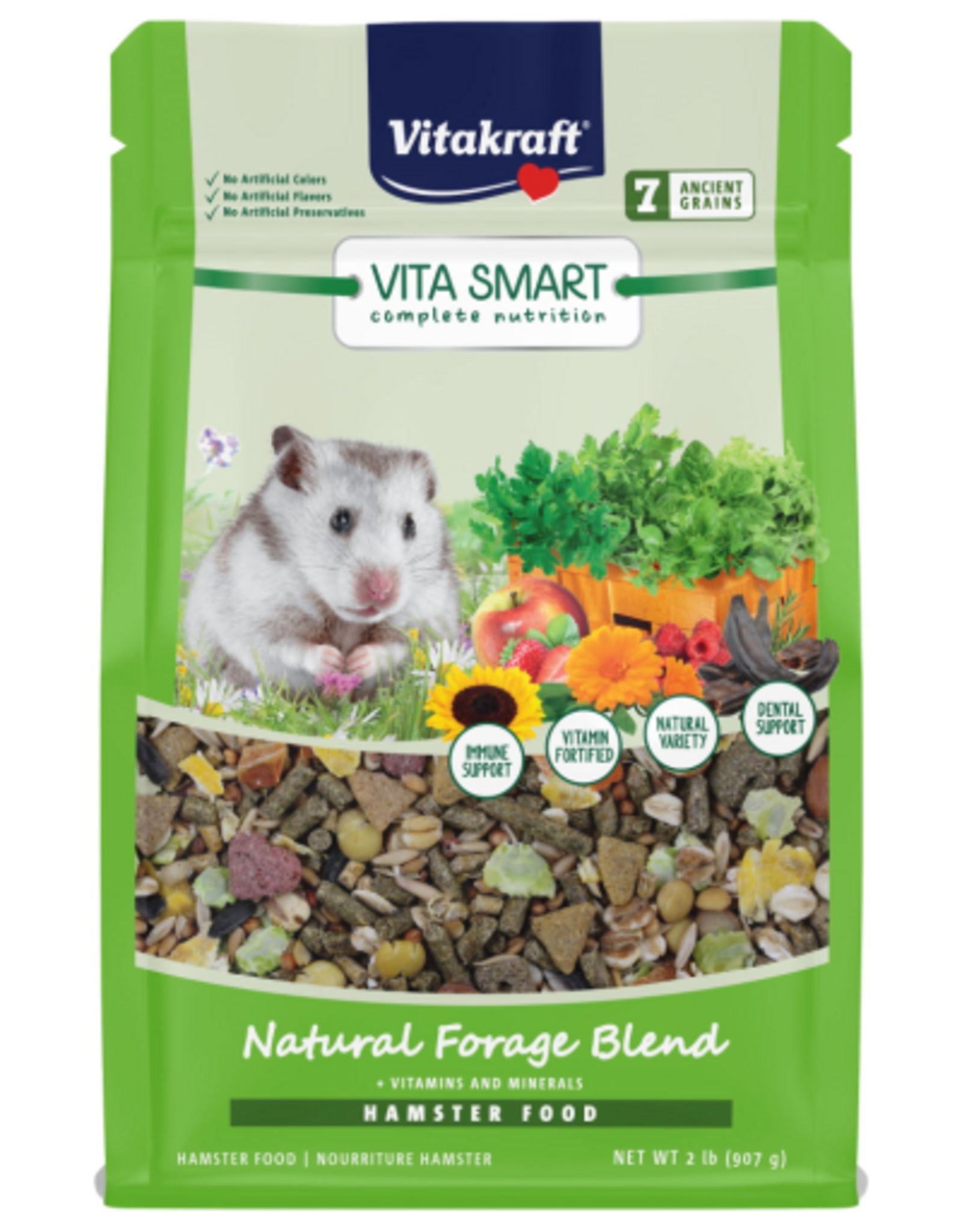 Vitakraft Sun Seed VITAKRAFT VITA SMART NATURAL FORAGE HAMSTER FOOD 2LBS
