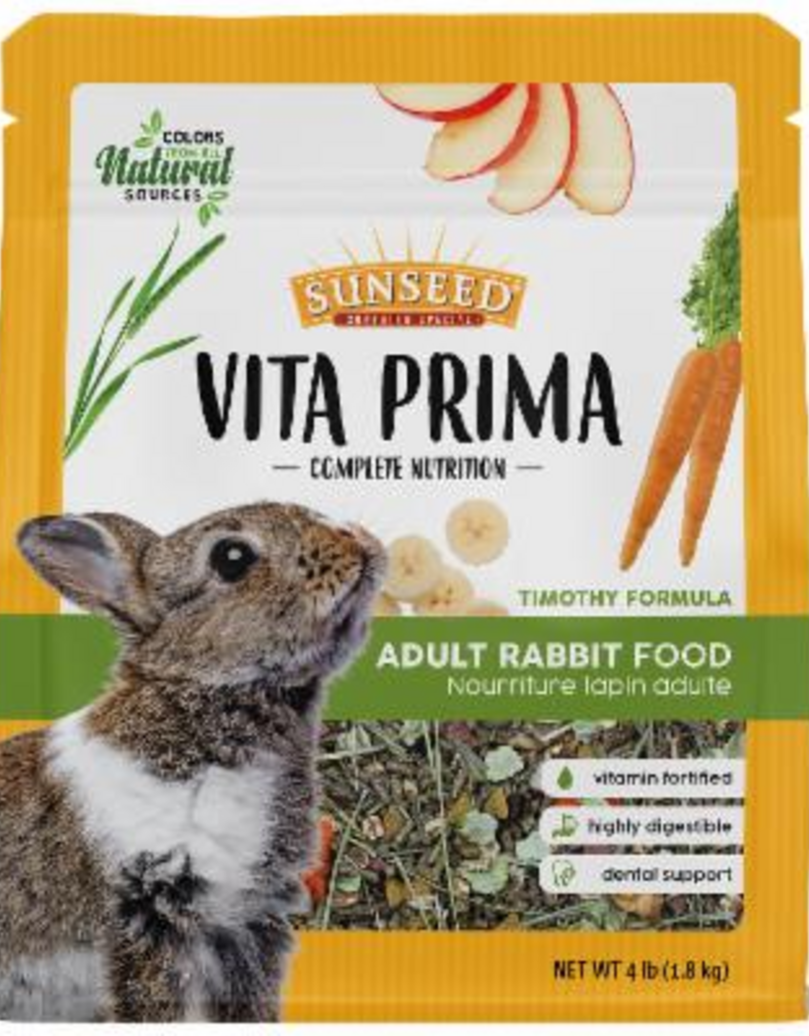 Vitakraft Sun Seed SUNSEED VITA PRIMA ADULT RABBIT 4LBS