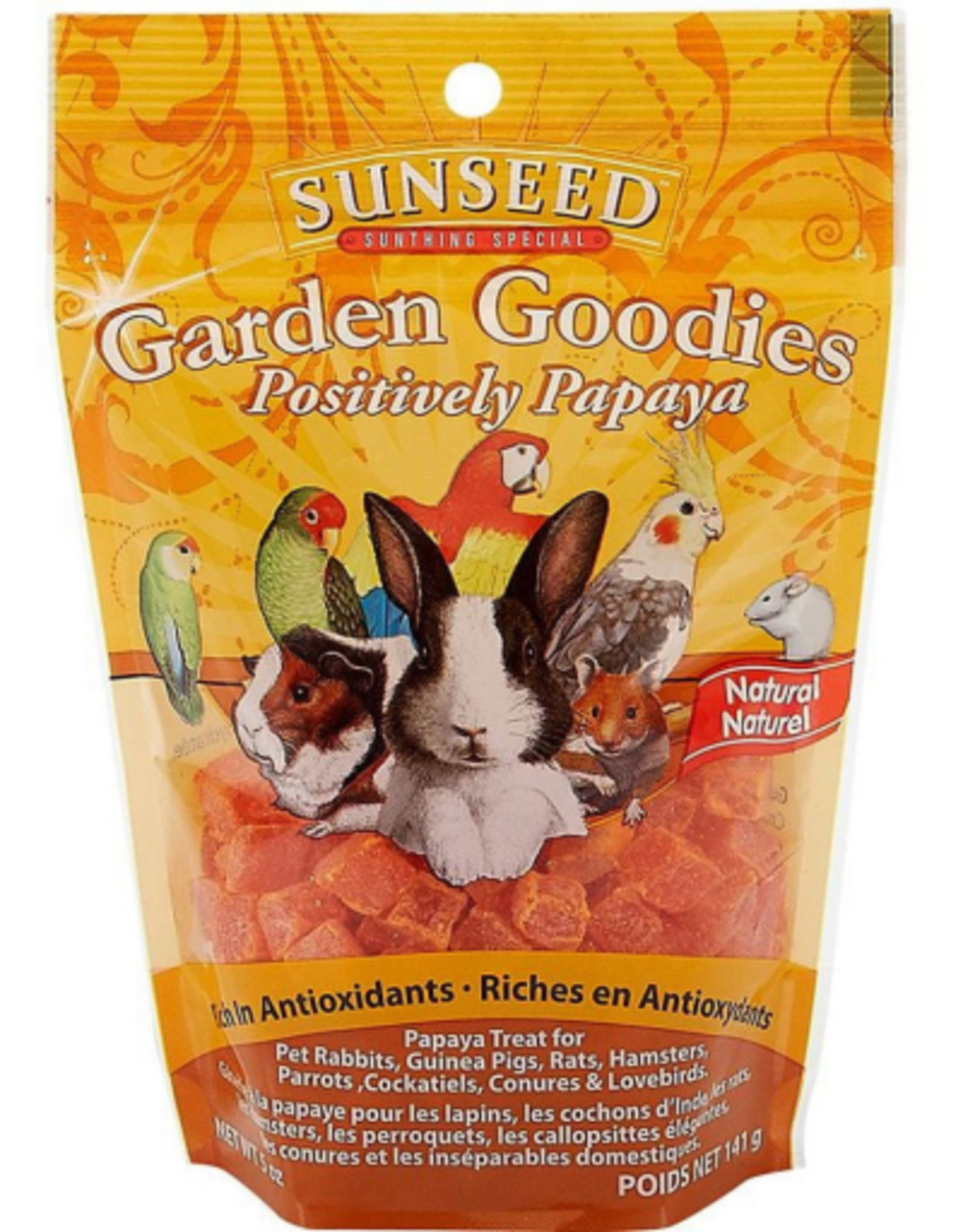 Vitakraft Sun Seed Sunseed Garden Goodies Positively Papaya Tropical Treats for Birds & Small Animals - 5 Oz