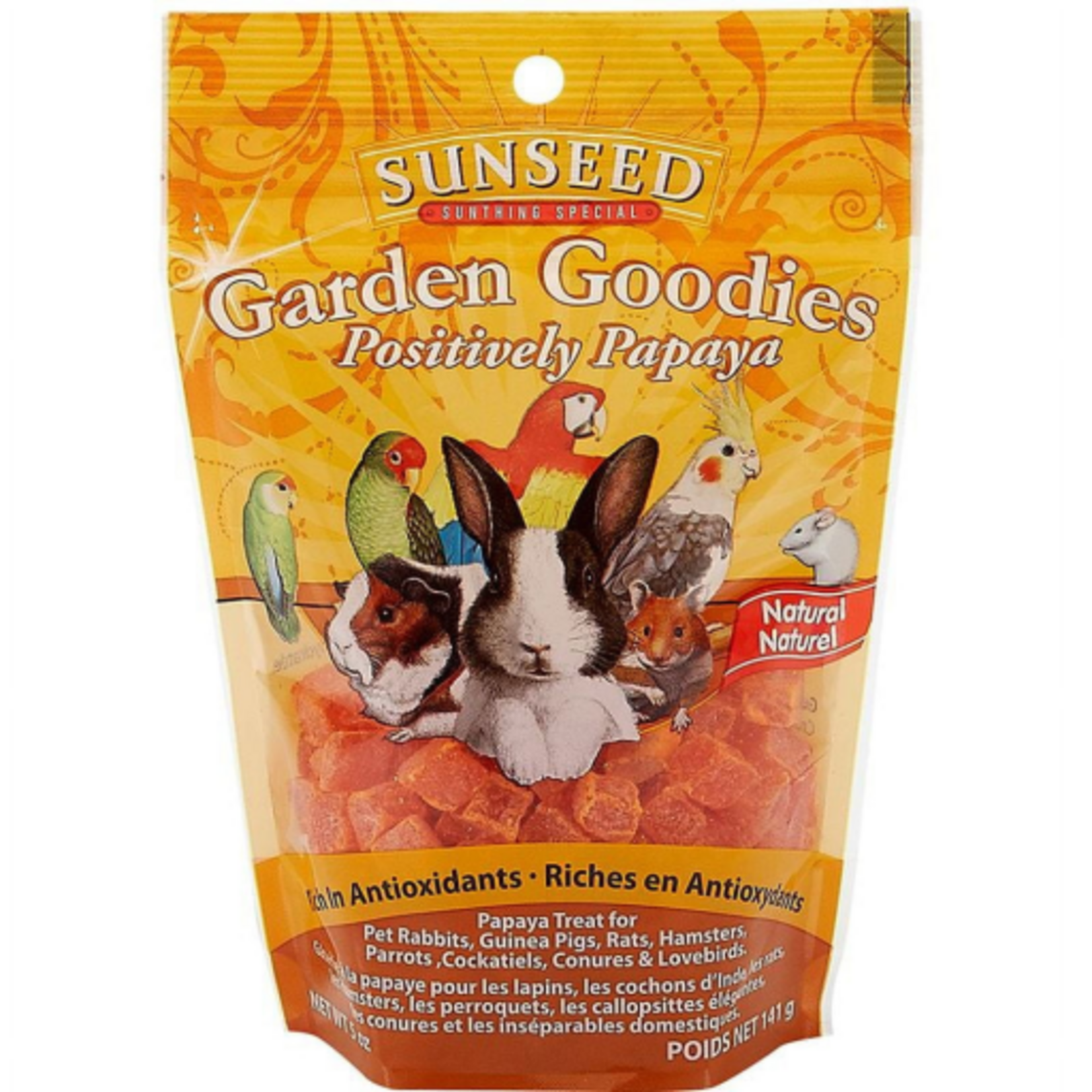 Vitakraft Sun Seed Sunseed Garden Goodies Positively Papaya Tropical Treats for Birds & Small Animals - 5 Oz
